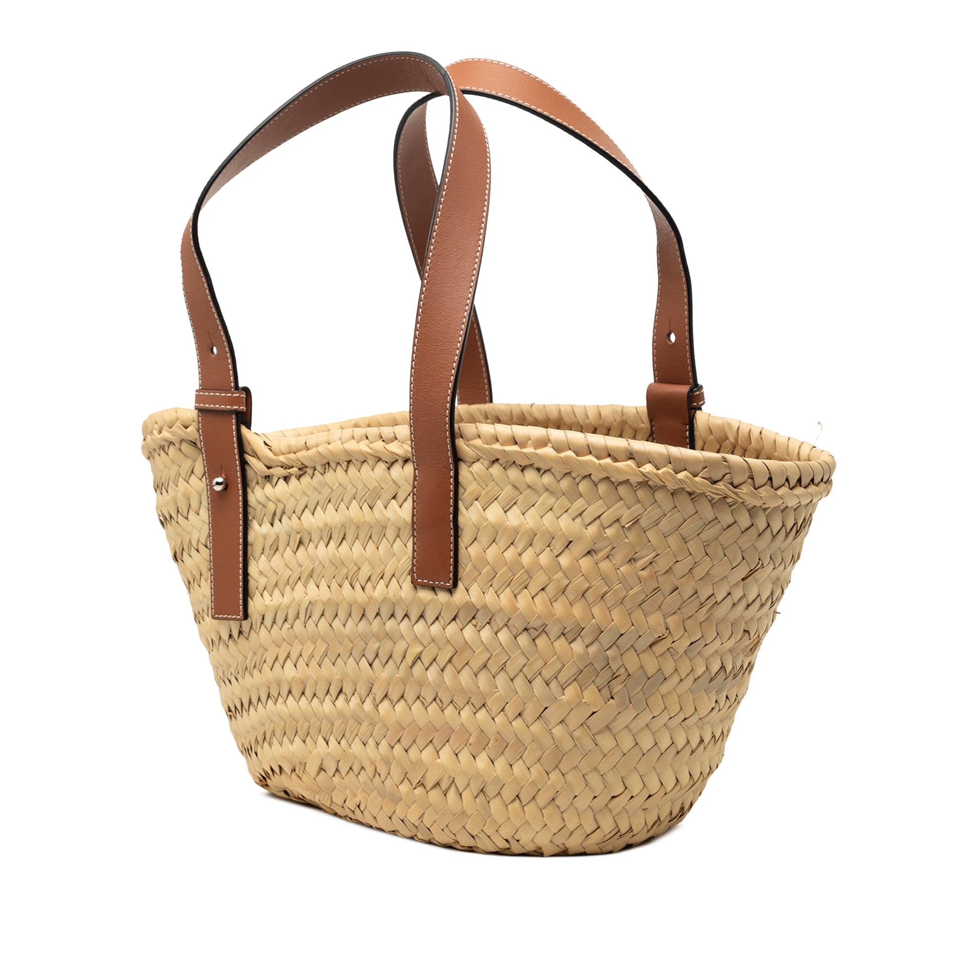 Small Raffia Anagram Basket Tote
