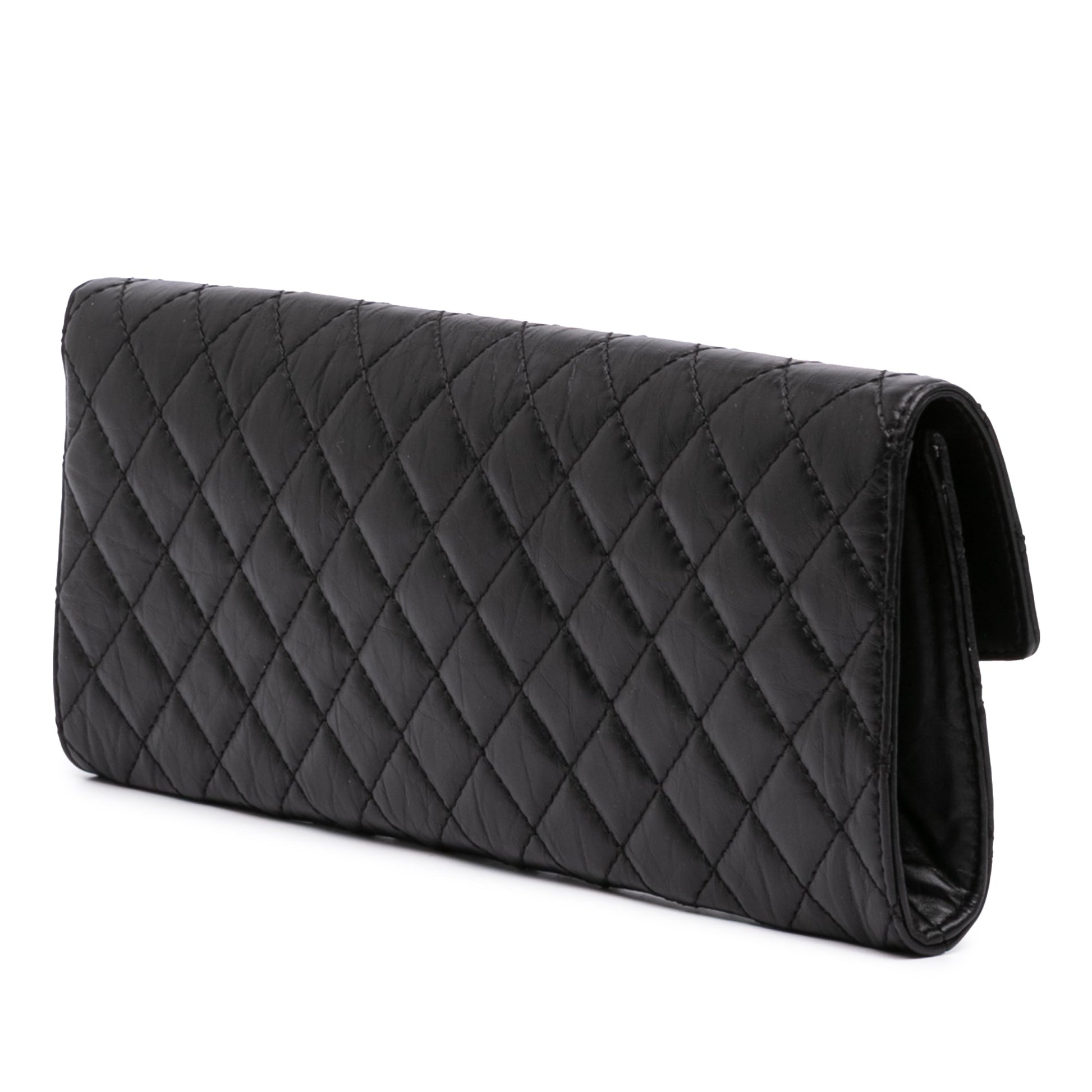 Chanel Paris Hamburg Quilted Aged Calfskin Clutch