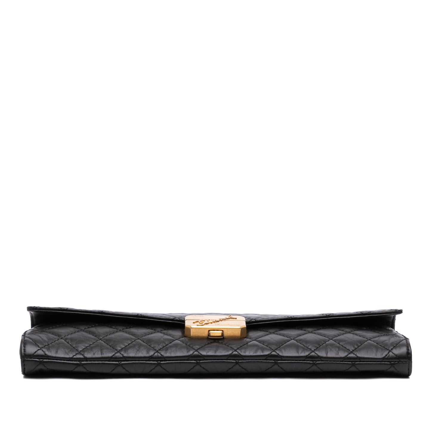 Chanel Paris Hamburg Quilted Aged Calfskin Clutch