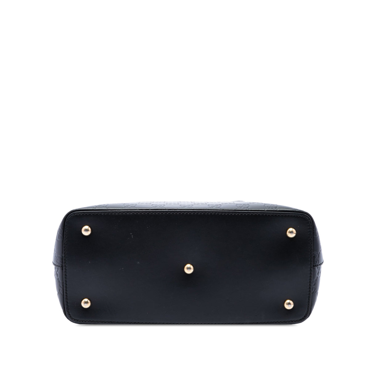 Gucci Guccissima Linea A Fold Over Satchel — Black