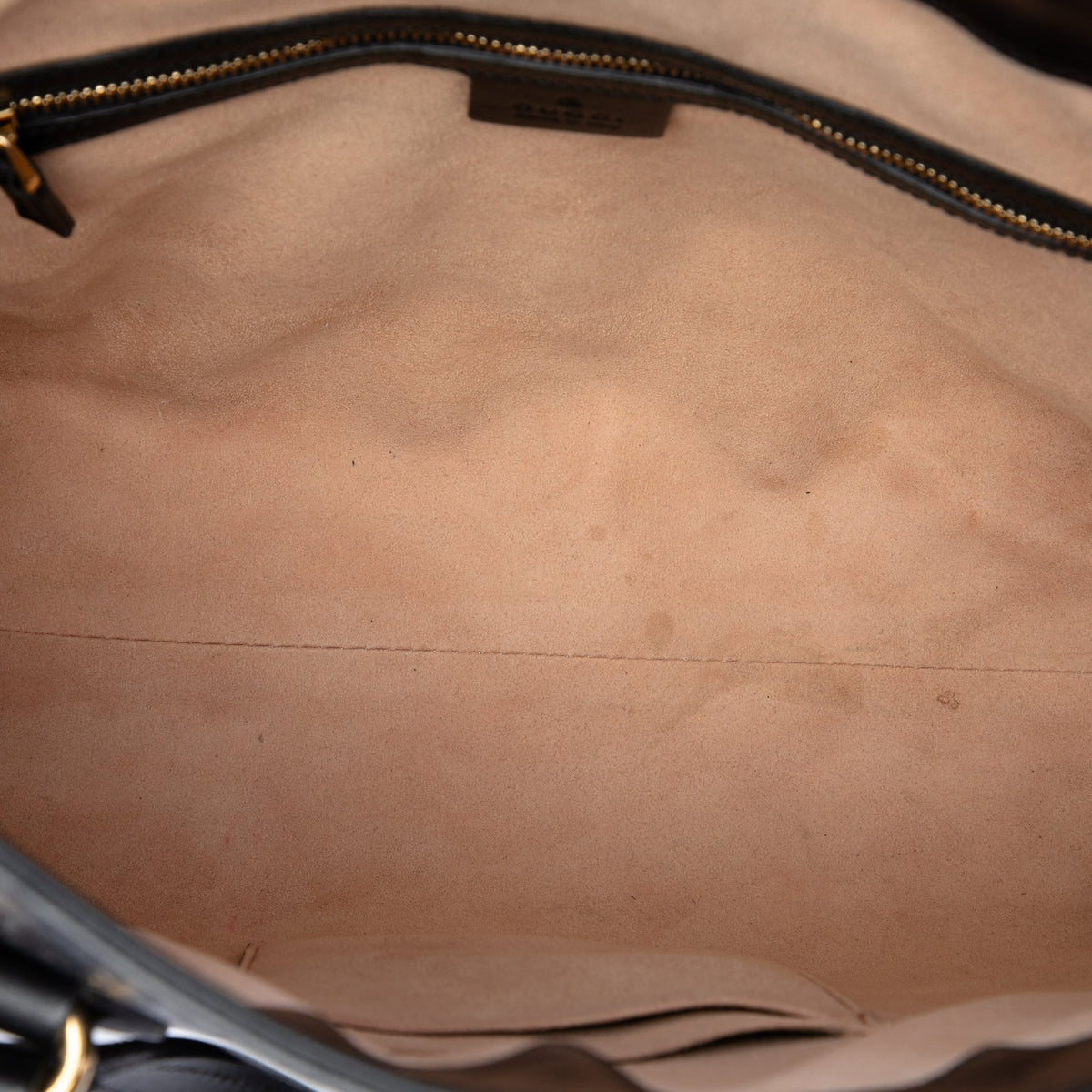 Gucci Guccissima Linea A Fold Over Satchel — Black