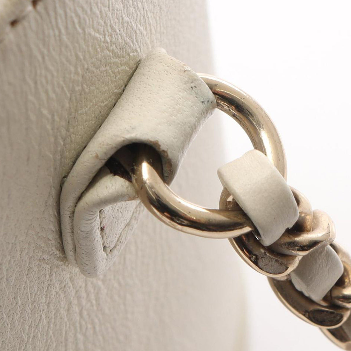 Chanel Lambskin CC Mania Vanity Case — White