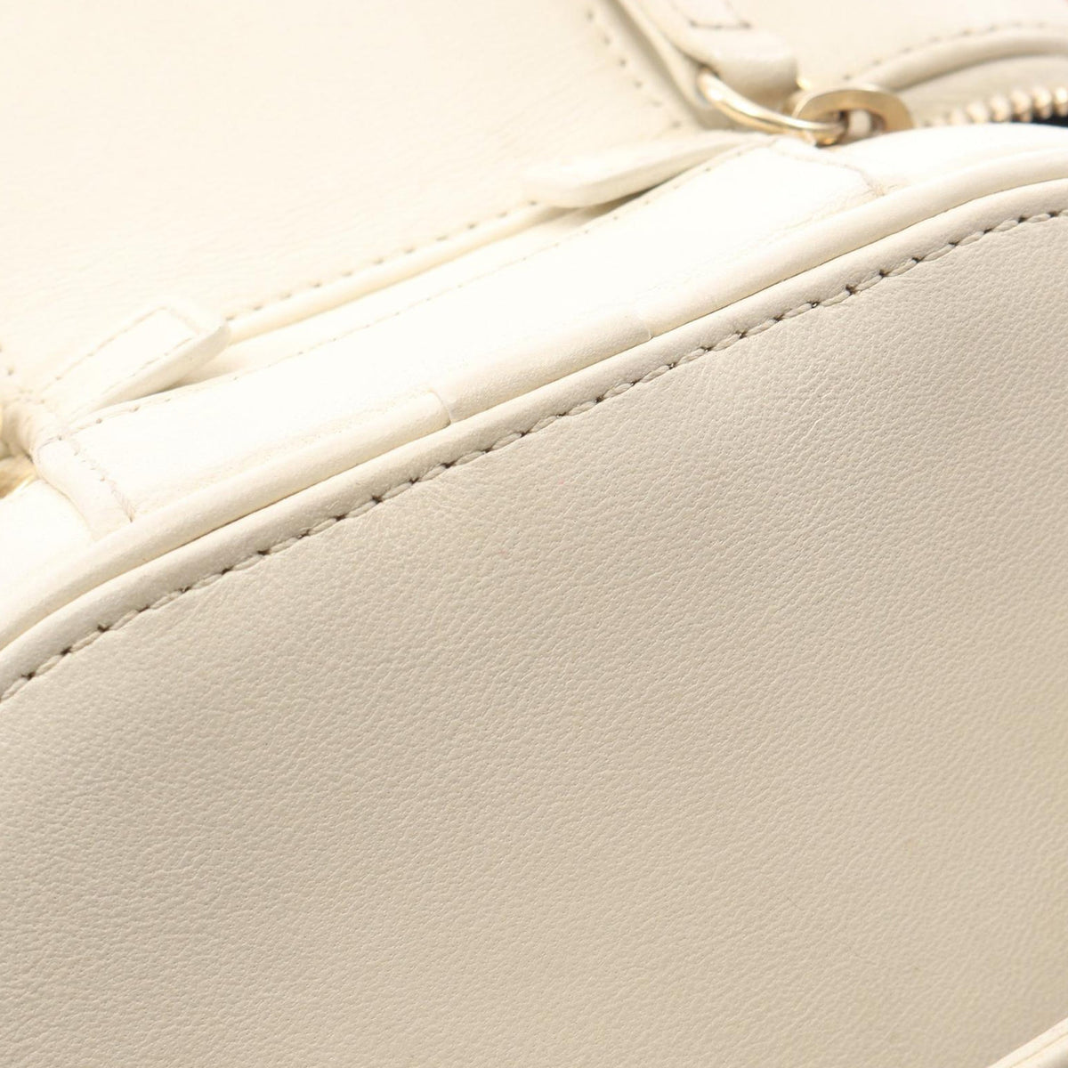 Chanel Lambskin CC Mania Vanity Case — White