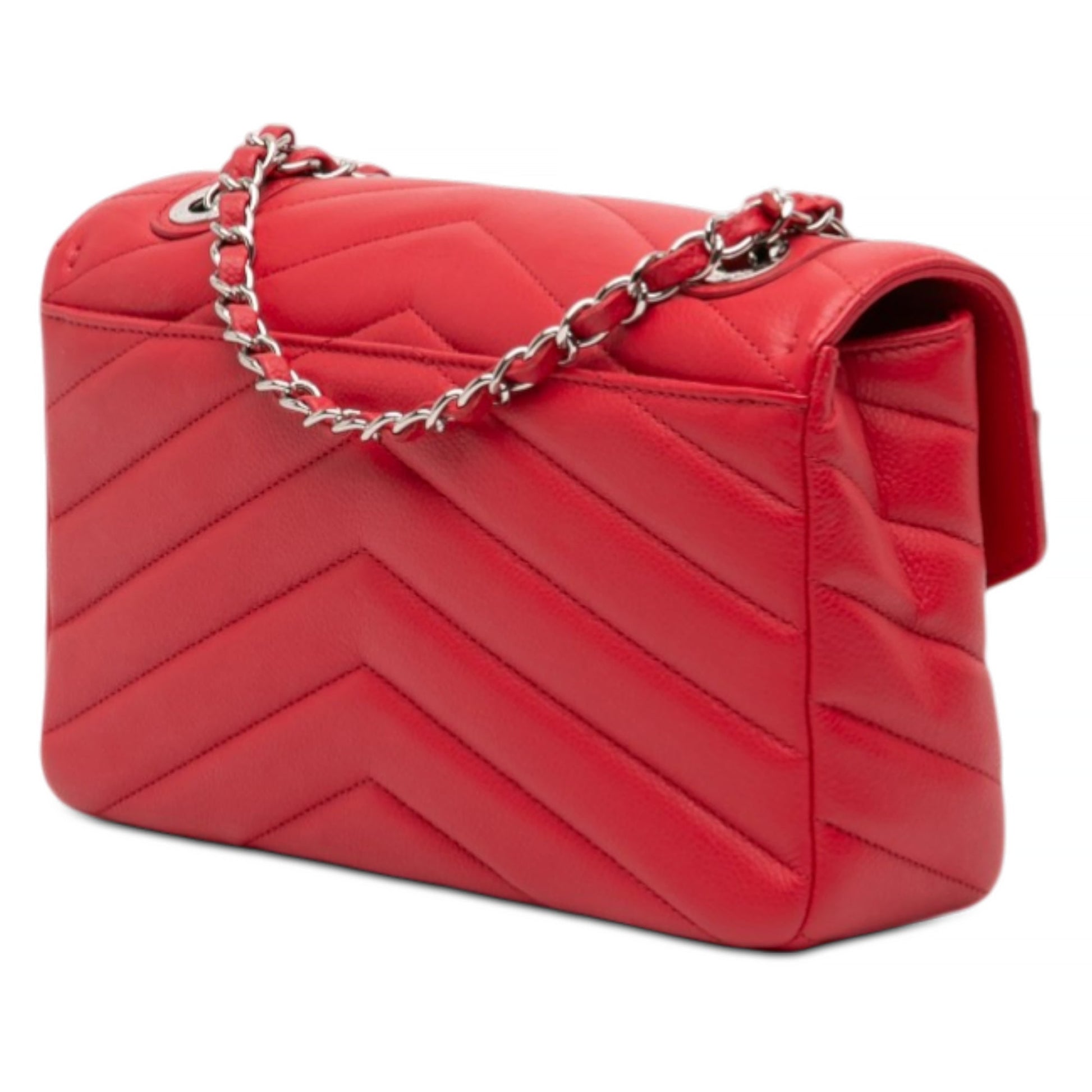Chanel Medium Chevron Caviar Data Center Envelope Flap