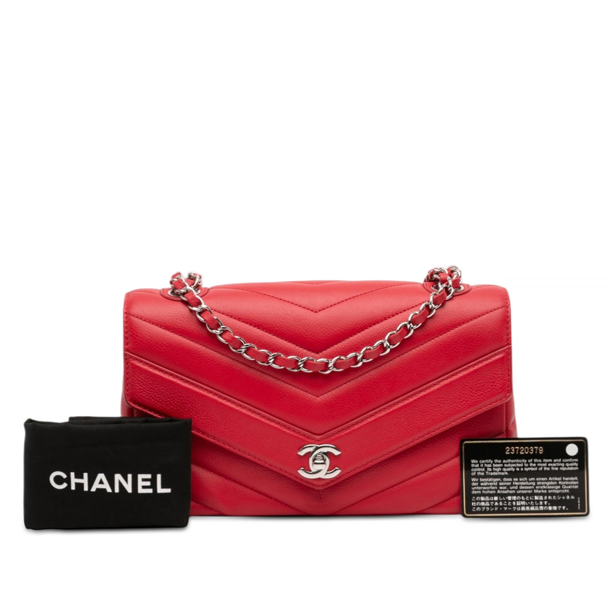 Chanel Medium Chevron Caviar Data Center Envelope Flap