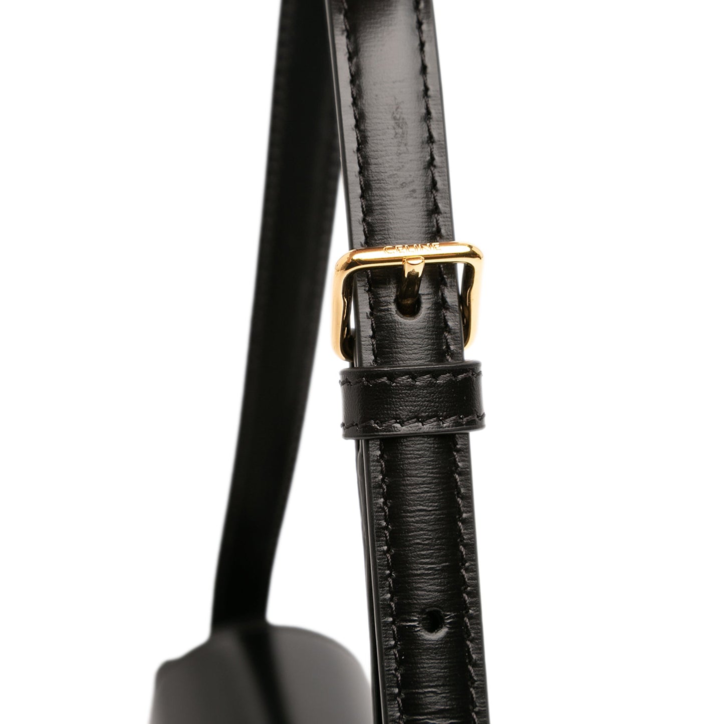 Celine Shiny Calfskin Triomphe Claude Shoulder Bag