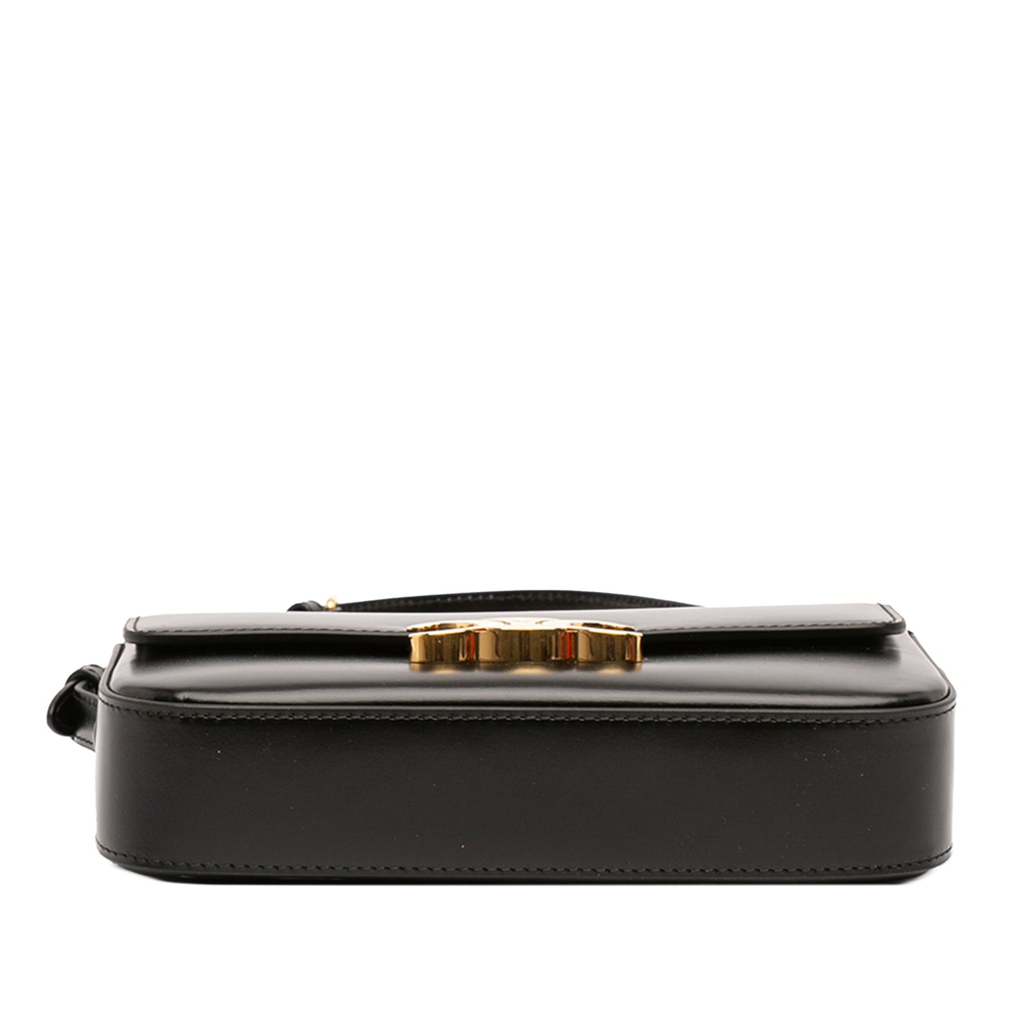 Celine Shiny Calfskin Triomphe Claude Shoulder Bag
