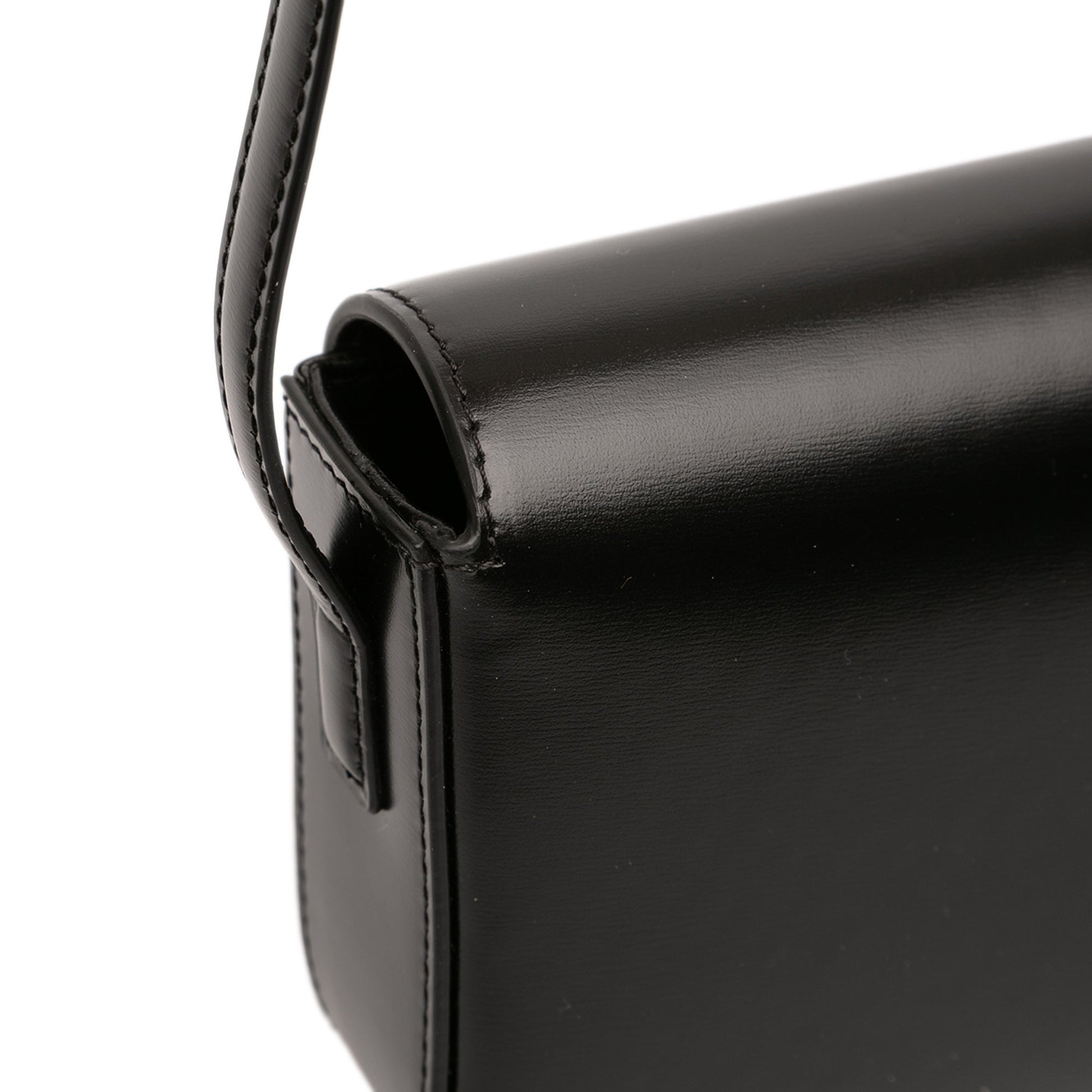 Celine Shiny Calfskin Triomphe Claude Shoulder Bag