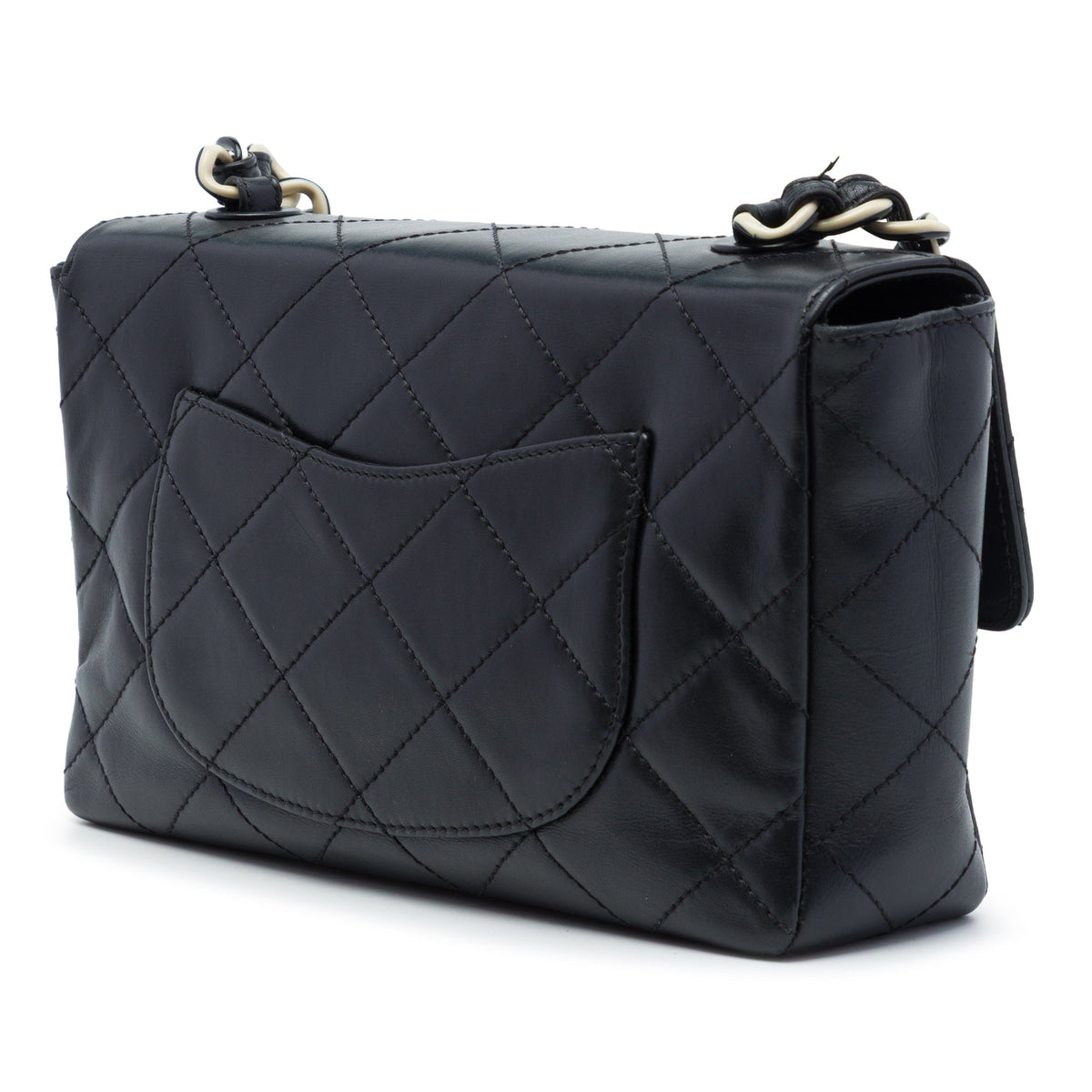 Chanel Medium Quilted Lambskin Resin Chain Single Flap