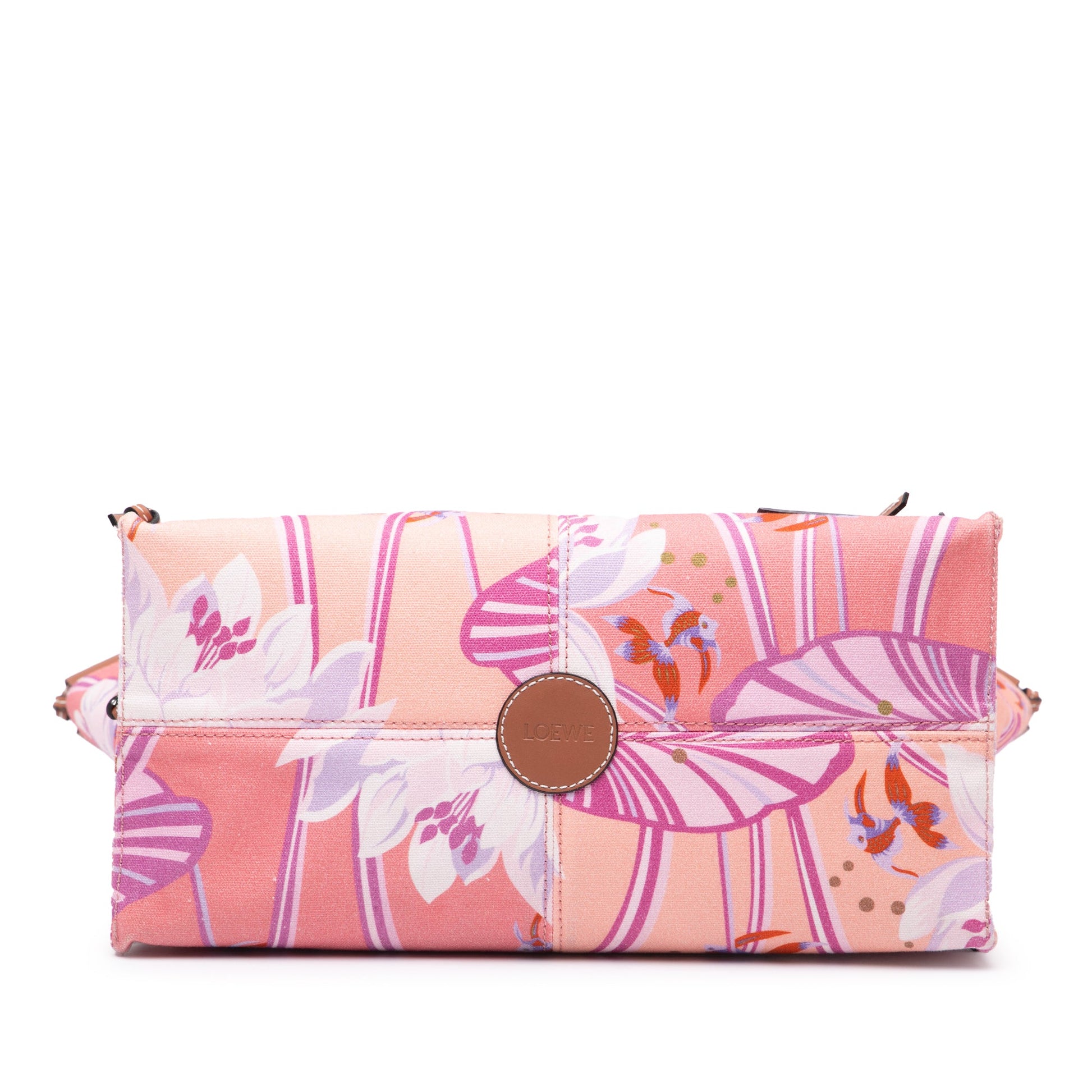 LOEWE Paulas Ibiza Small Canvas Waterlily Print Cushion Tote