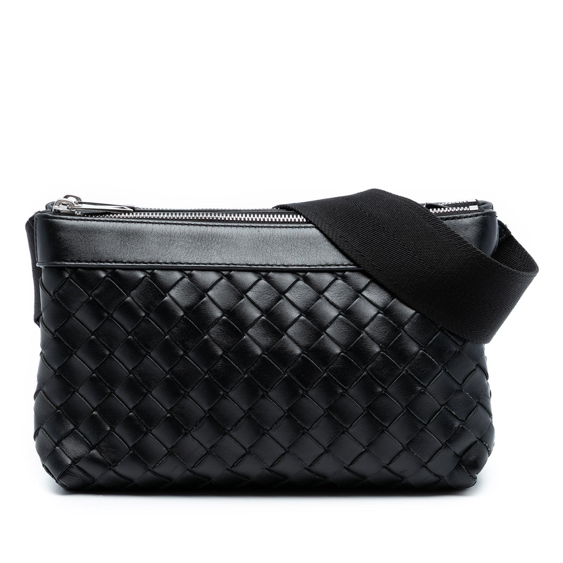 Bottega Veneta Leather Intrecciato Duo Crossbody