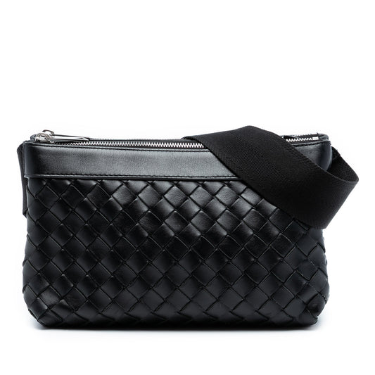 Bottega Veneta Leather Intrecciato Duo Crossbody