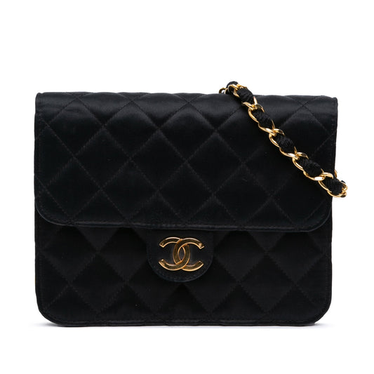Chanel Mini Square Quilted Satin Single Flap