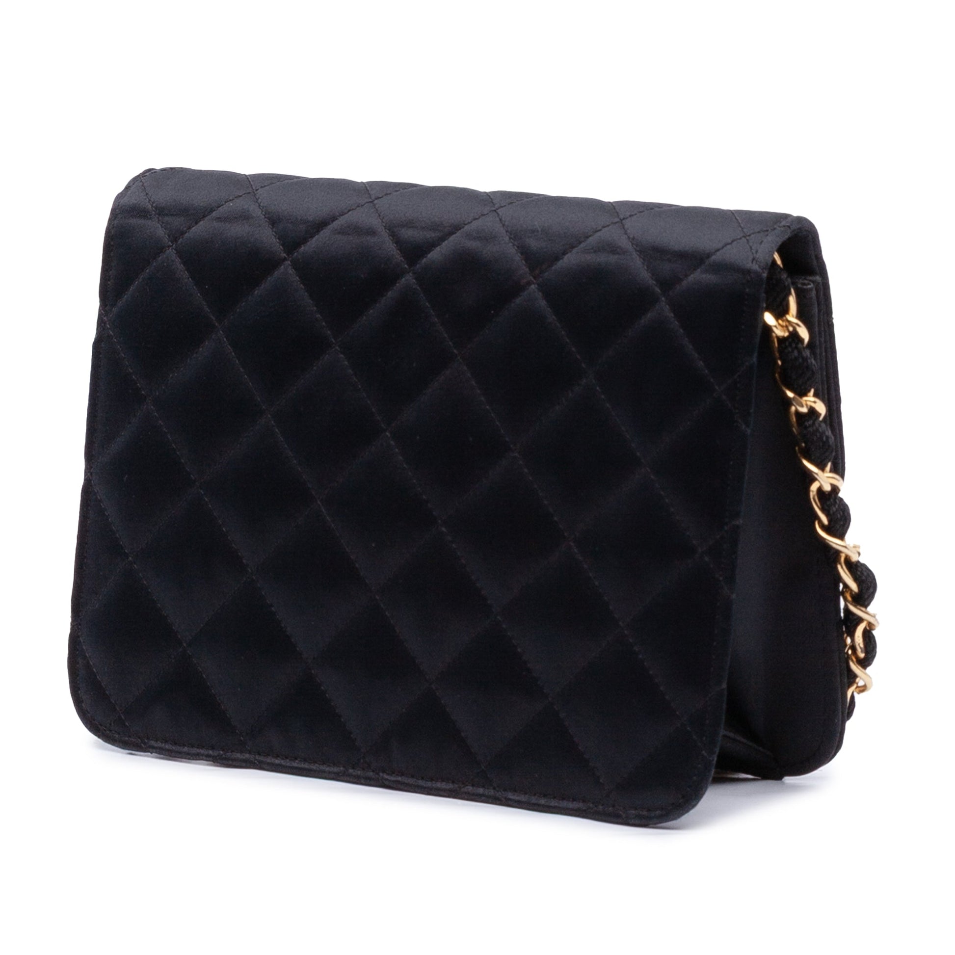 Chanel Mini Square Quilted Satin Single Flap