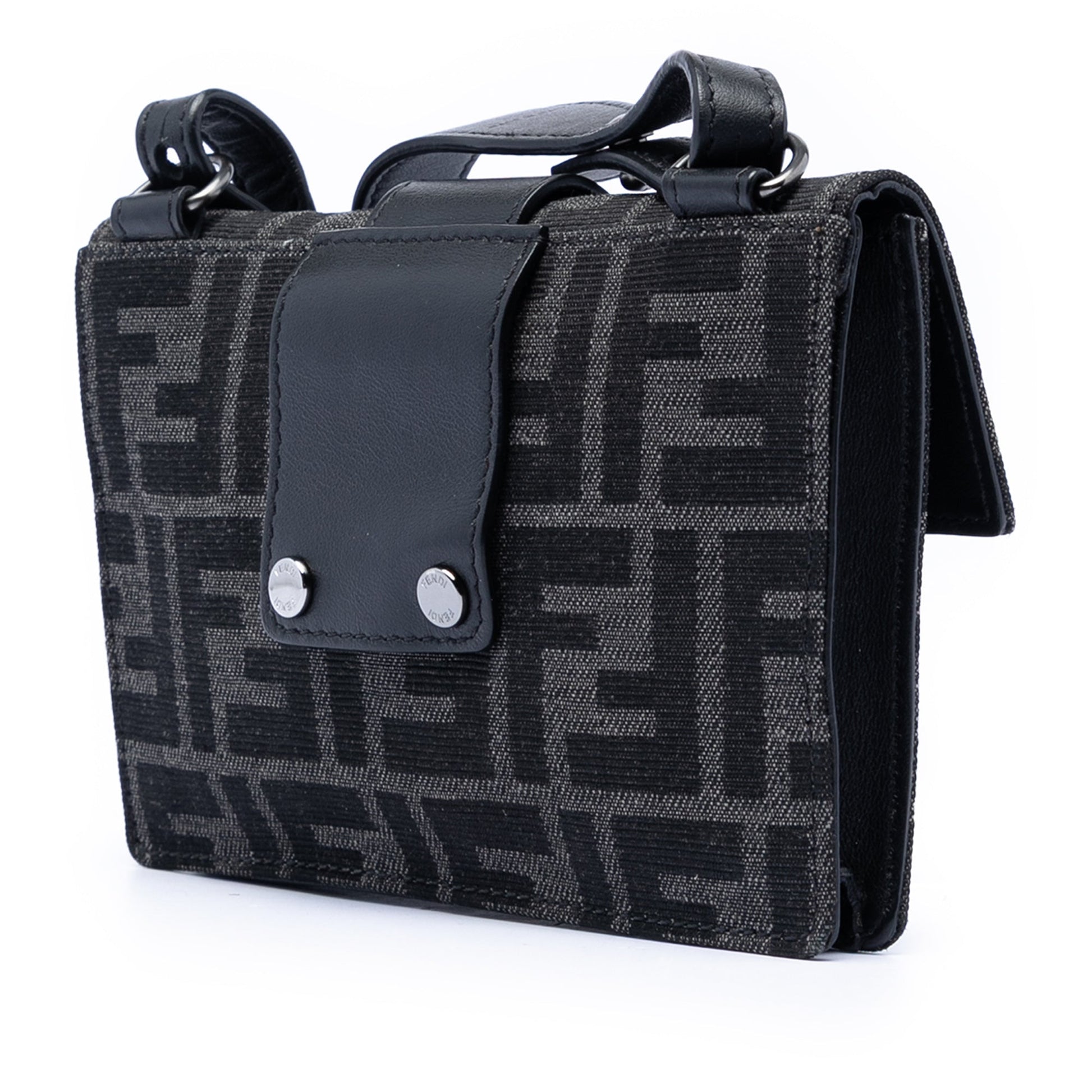 Fendi Zucca Canvas Convertible Baguette Pouch