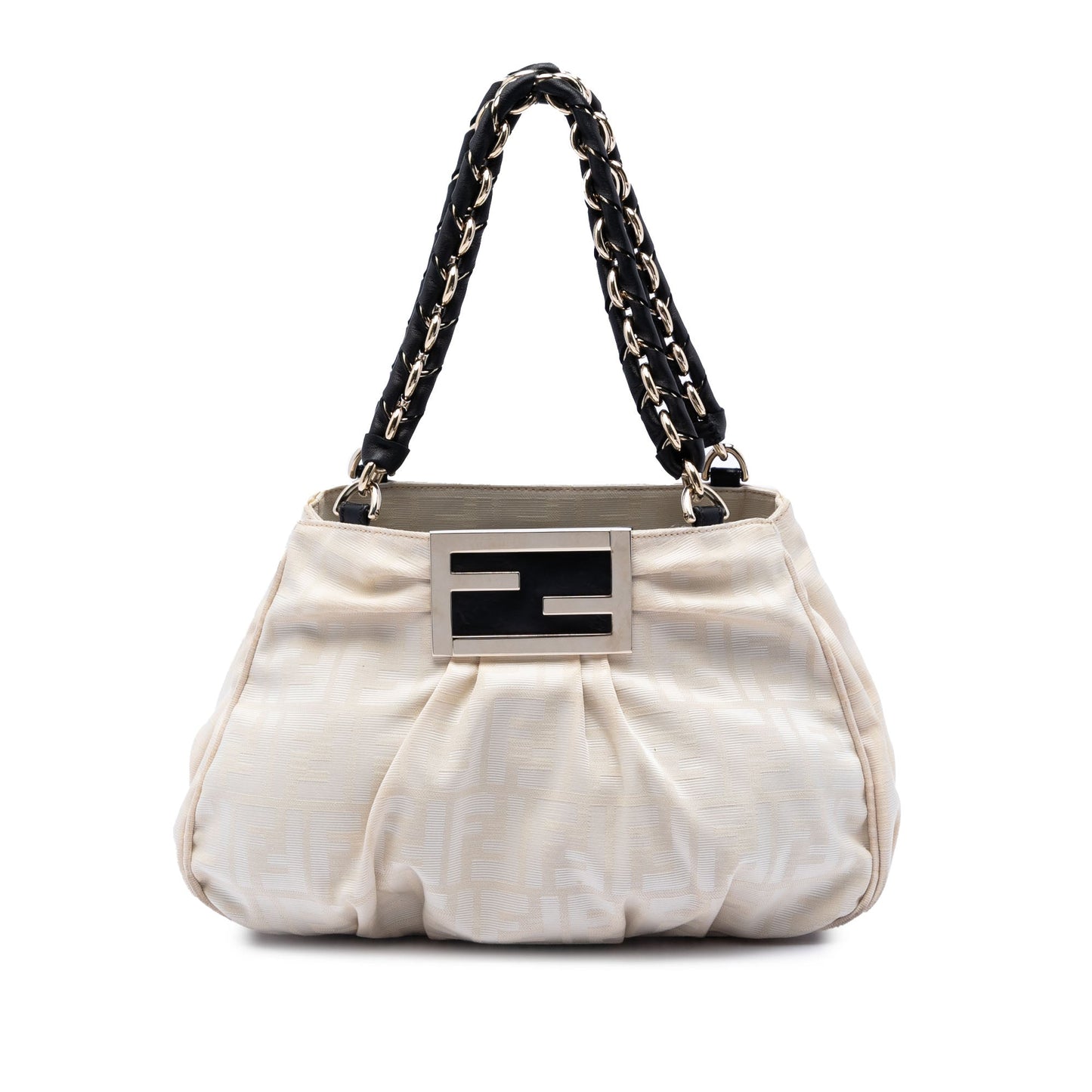 Fendi Small Zucca Canvas Mia Chain Tote