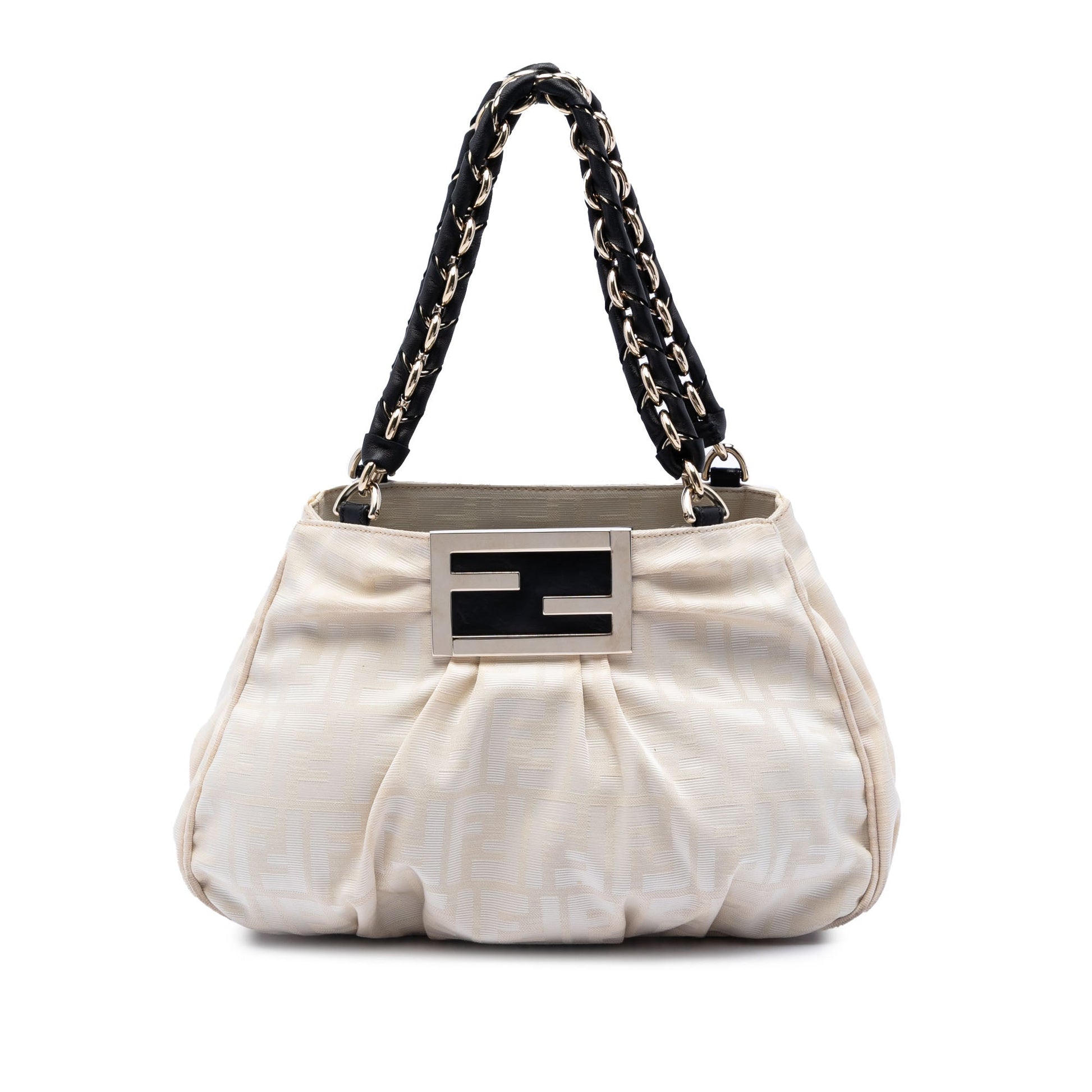 Fendi Small Zucca Canvas Mia Chain Tote