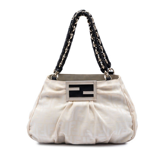 Fendi Small Zucca Canvas Mia Chain Tote
