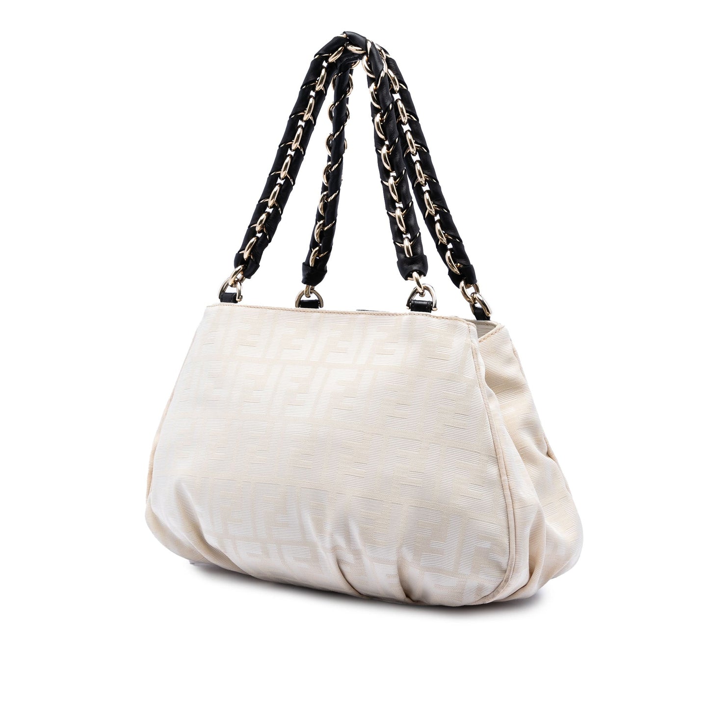 Fendi Small Zucca Canvas Mia Chain Tote