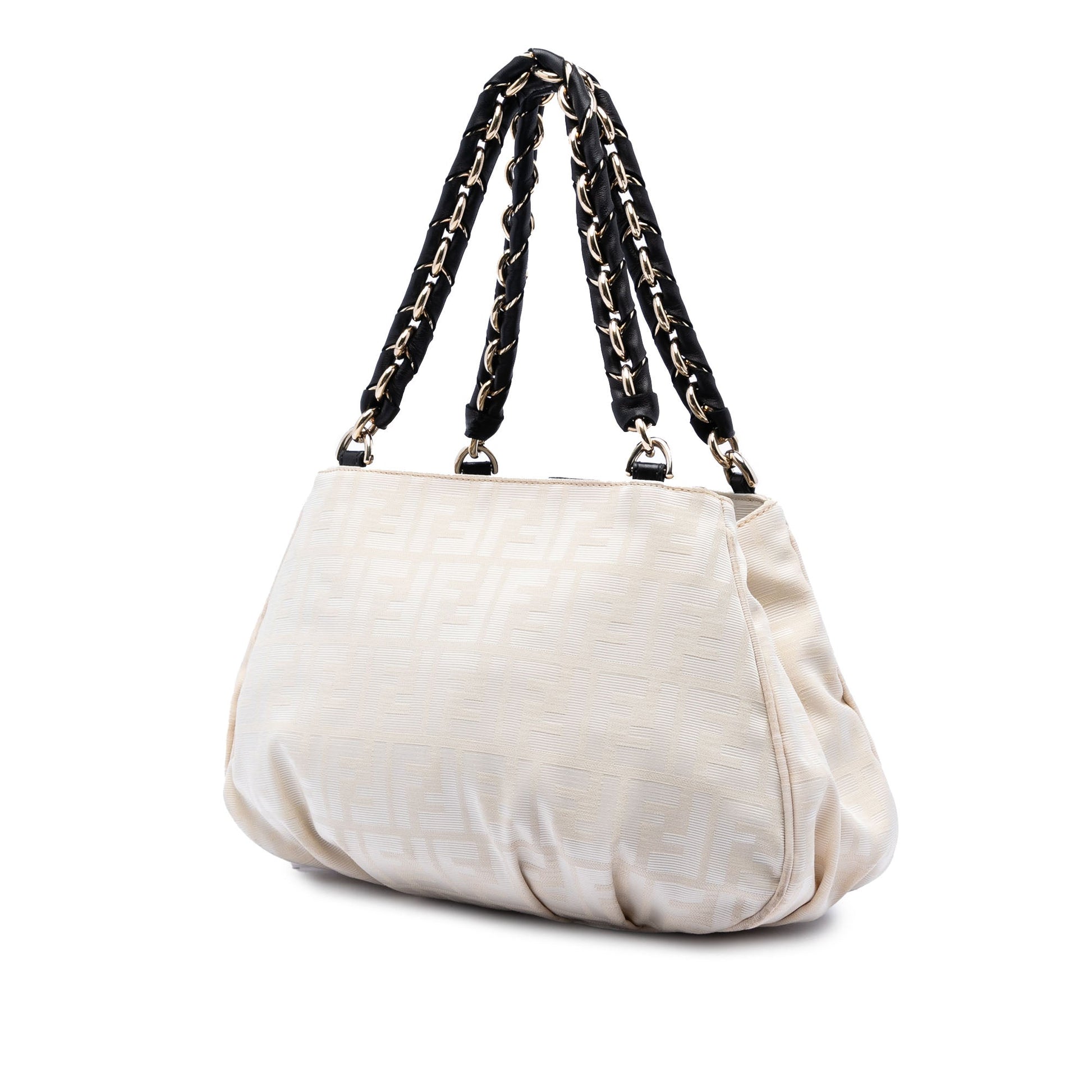Fendi Small Zucca Canvas Mia Chain Tote