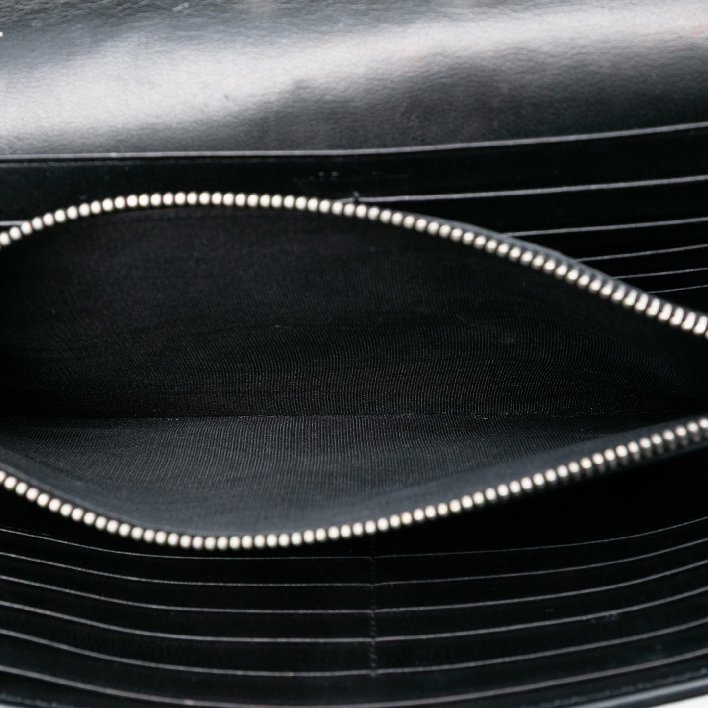 Saint Laurent Croc Embossed Leather Wallet On Chain