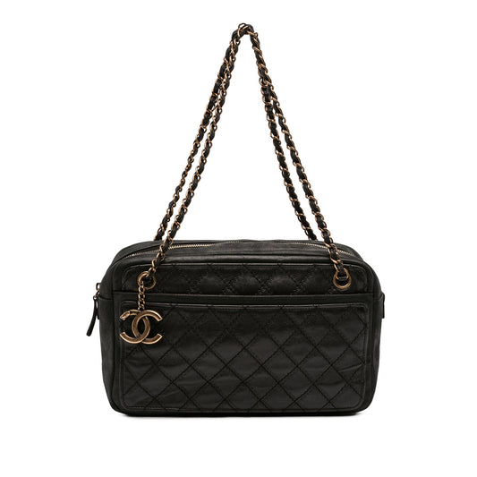 Chanel CC Iridescent Lambskin and Quilted Calfskin Chain Shoulder Bag