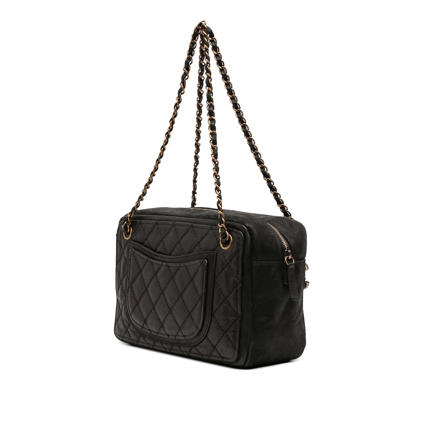 Chanel CC Iridescent Lambskin and Quilted Calfskin Chain Shoulder Bag