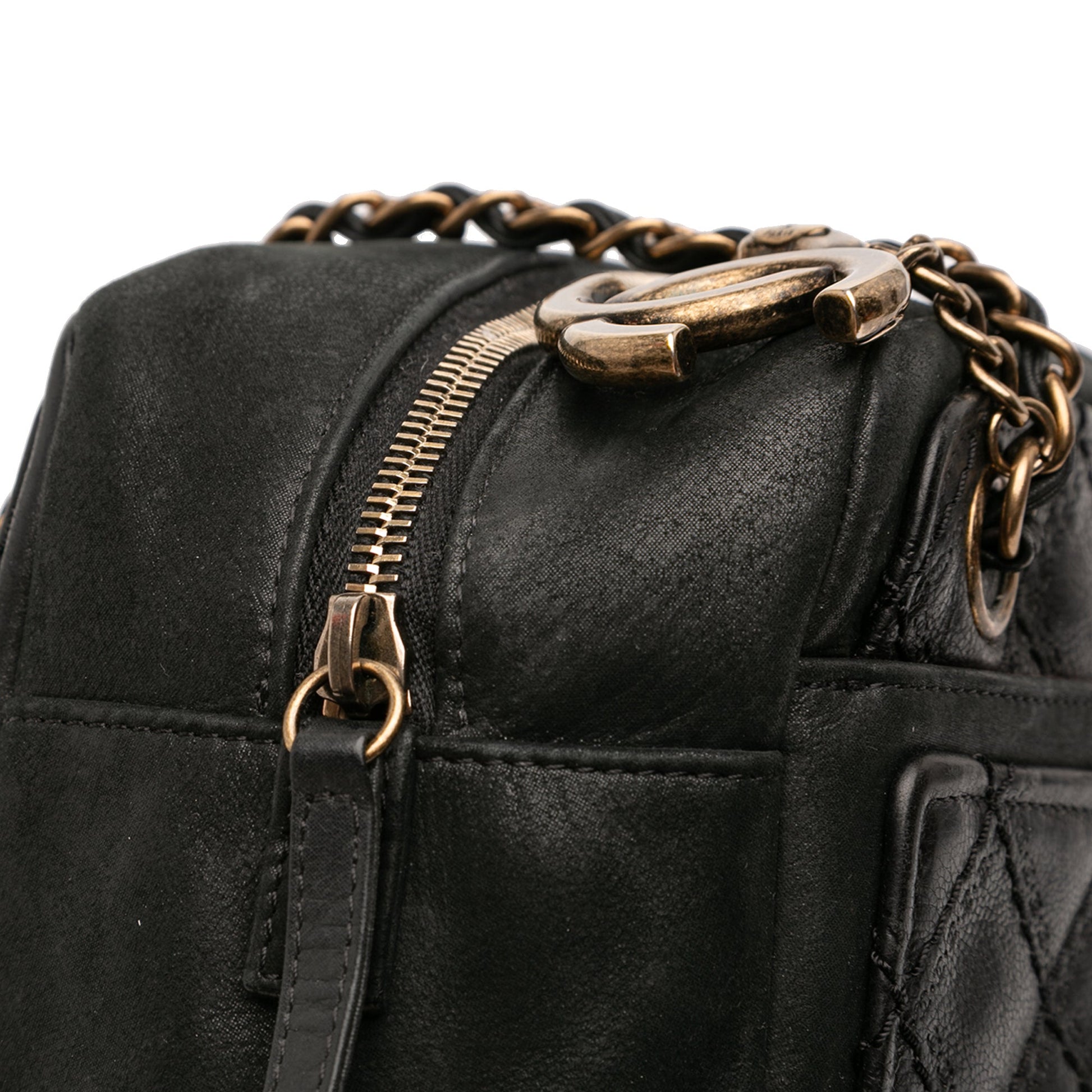Chanel CC Iridescent Lambskin and Quilted Calfskin Chain Shoulder Bag