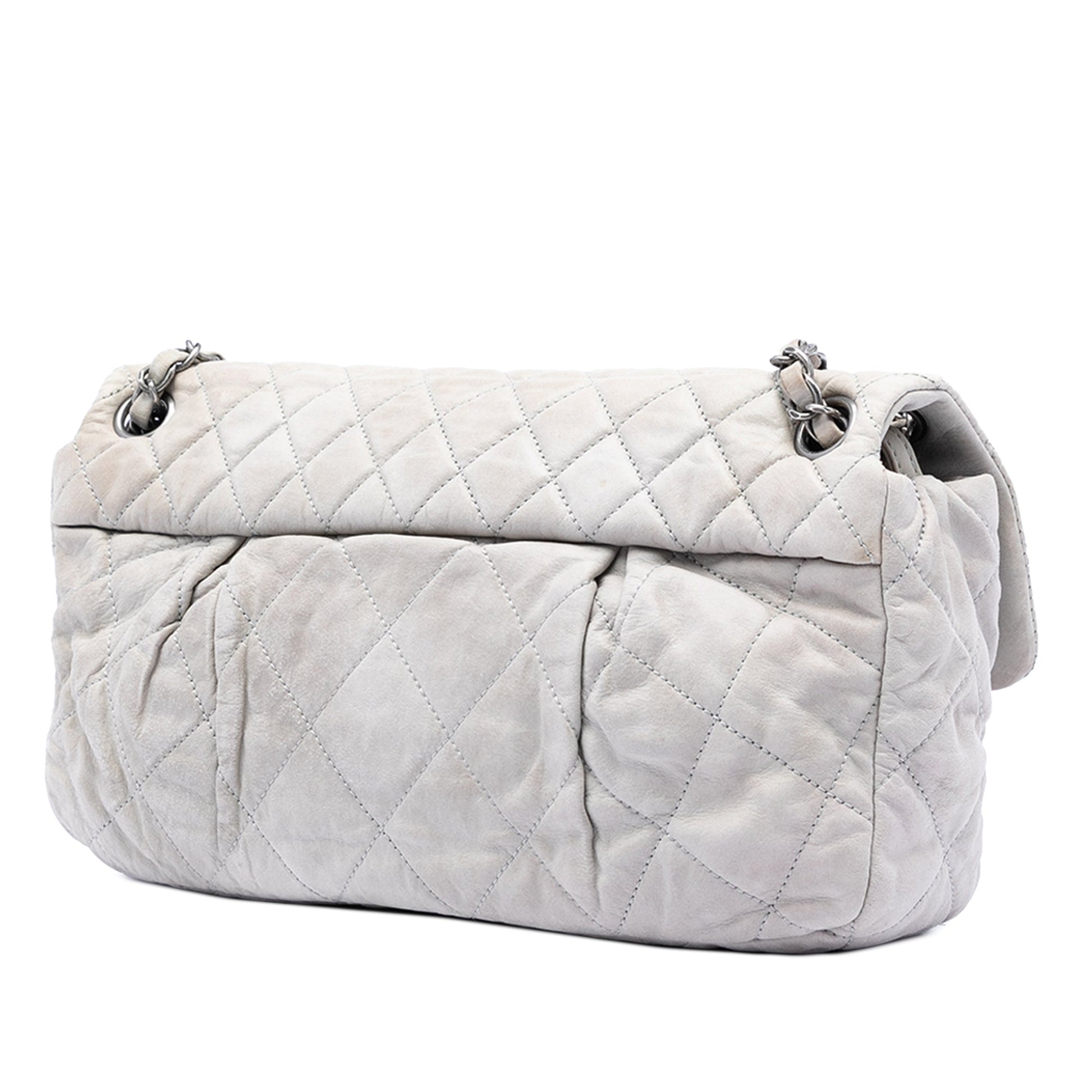 Large Quilted Iridescent Calfskin Coco Pleats Flap