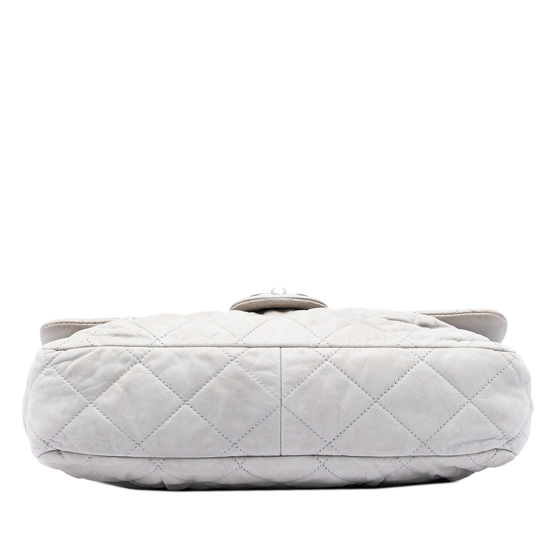 Large Quilted Iridescent Calfskin Coco Pleats Flap