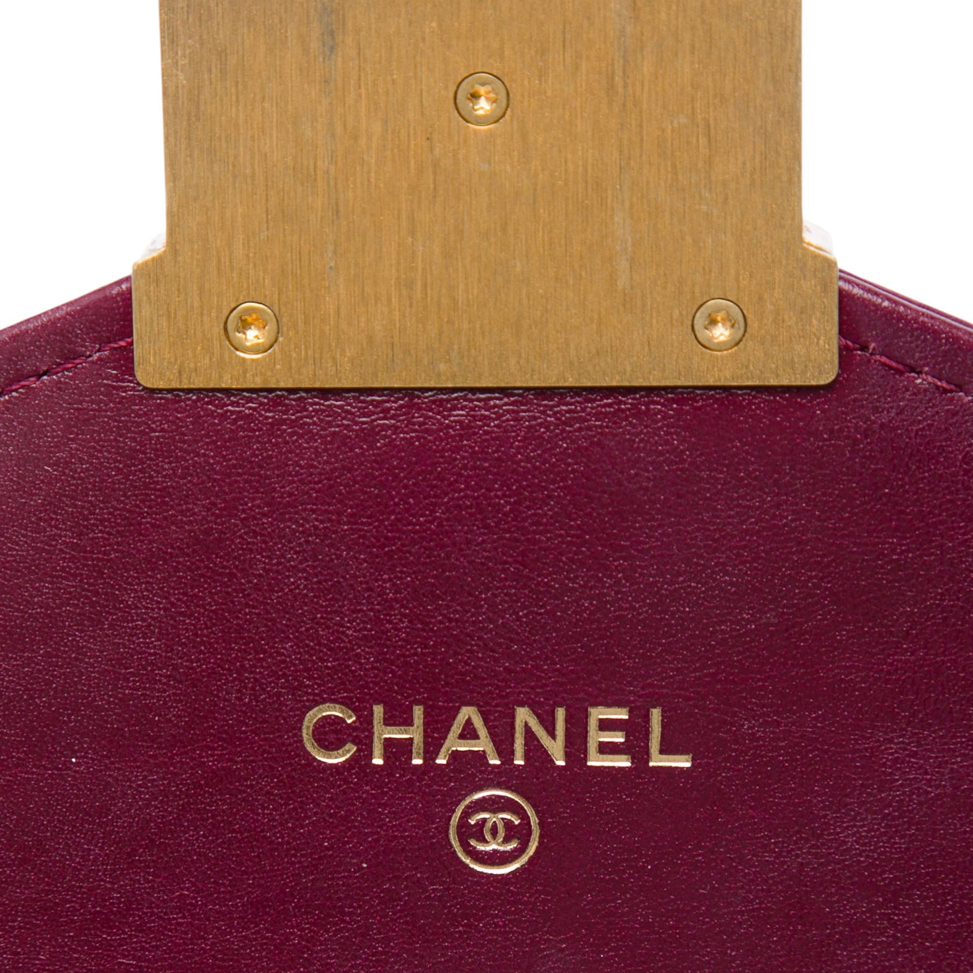 Chanel Chevron Calfskin Medal Wallet On Chain
