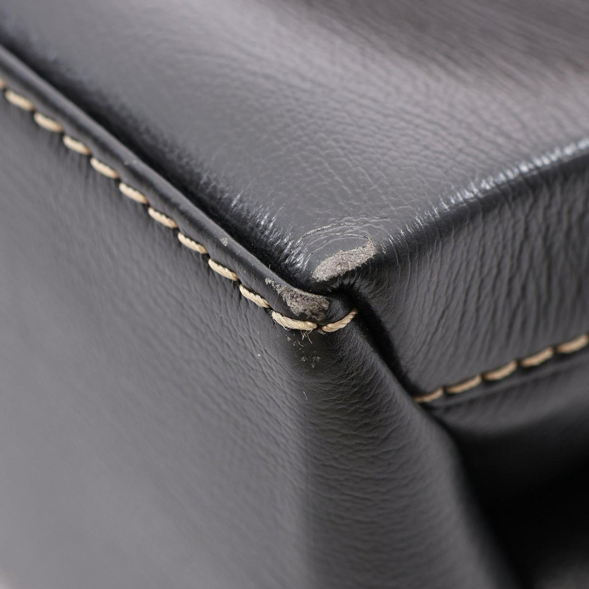 LOEWE Bicolor Leather Velazquez Twist Top Handle Bag — Black
