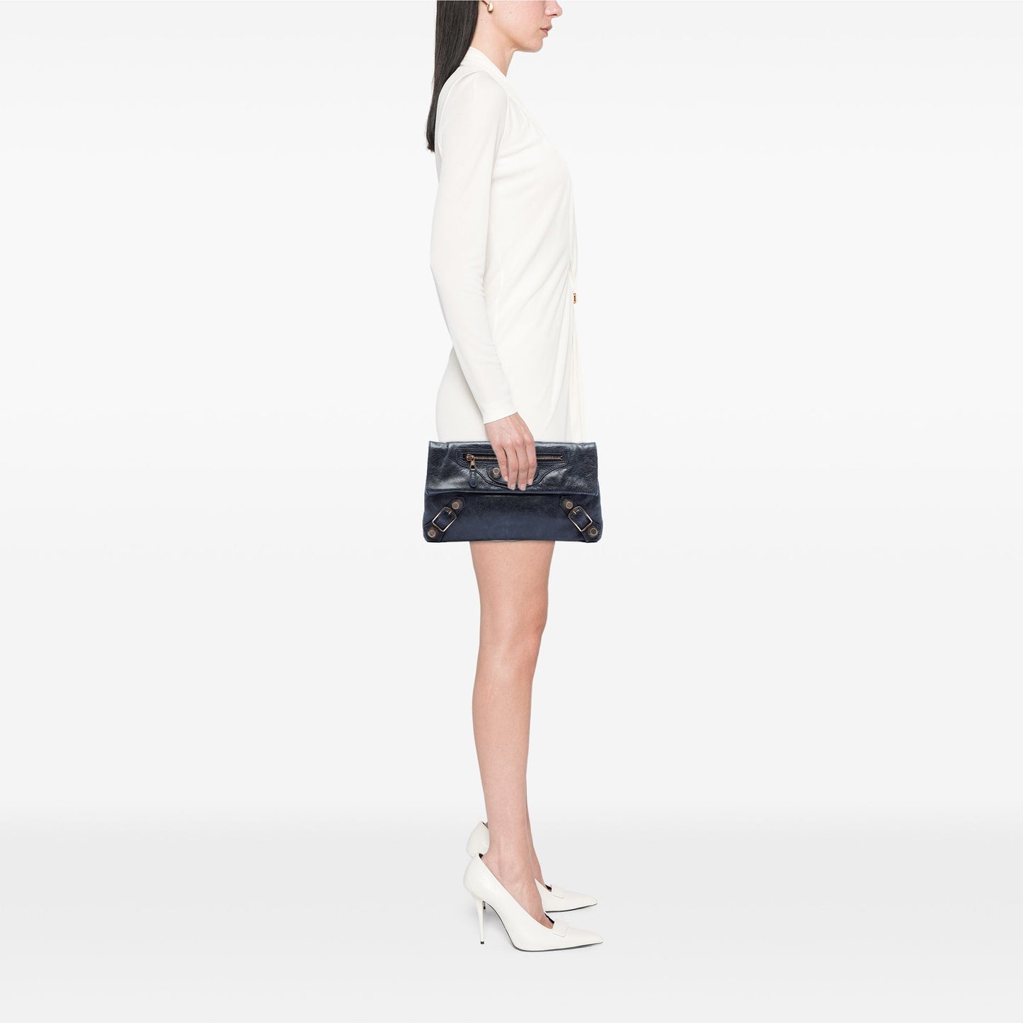 Balenciaga Lambskin Motocross Giant 21 Envelope Clutch