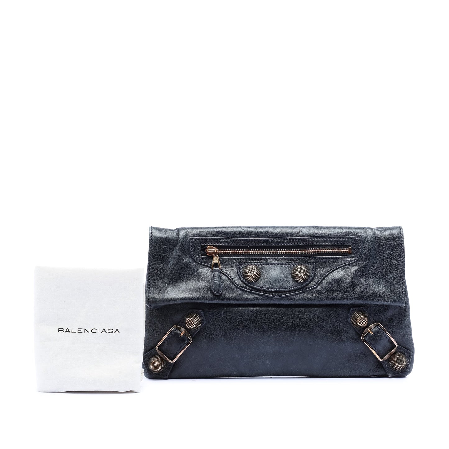 Balenciaga Lambskin Motocross Giant 21 Envelope Clutch