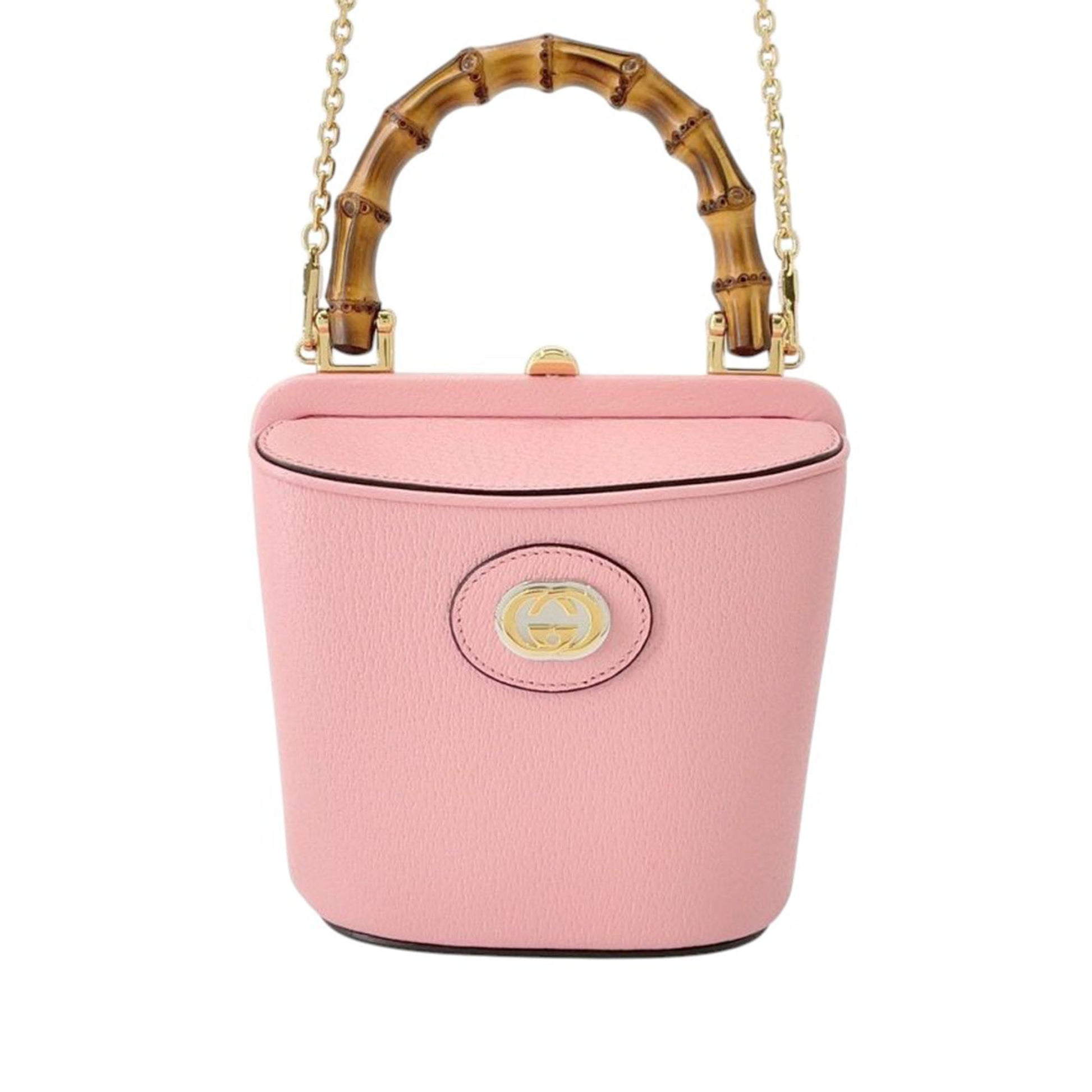Gucci Mini Dollar Calfskin Bamboo Marina Bucket Bag