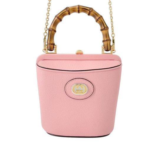 Gucci Mini Dollar Calfskin Bamboo Marina Bucket Bag