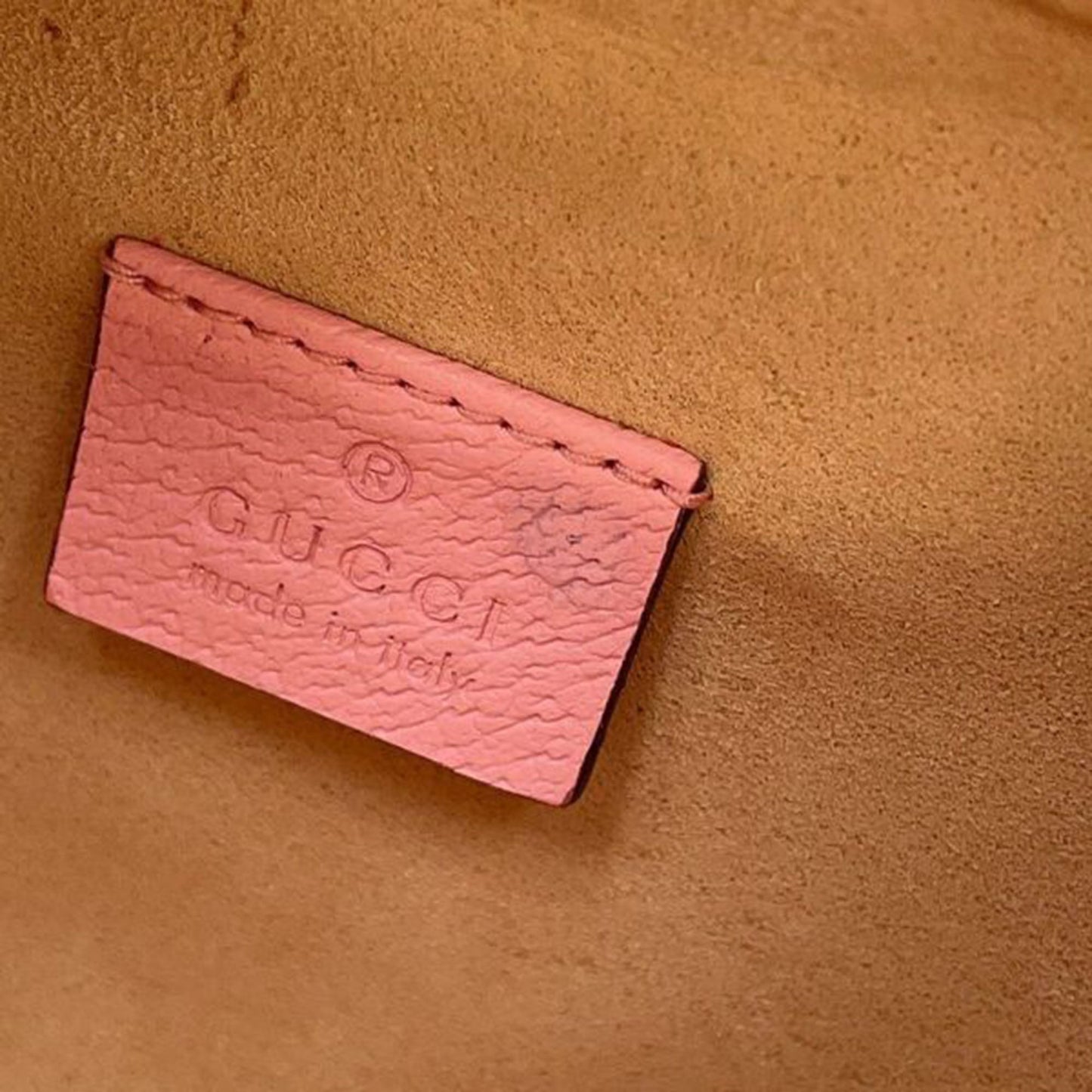 Gucci Mini Dollar Calfskin Bamboo Marina Bucket Bag