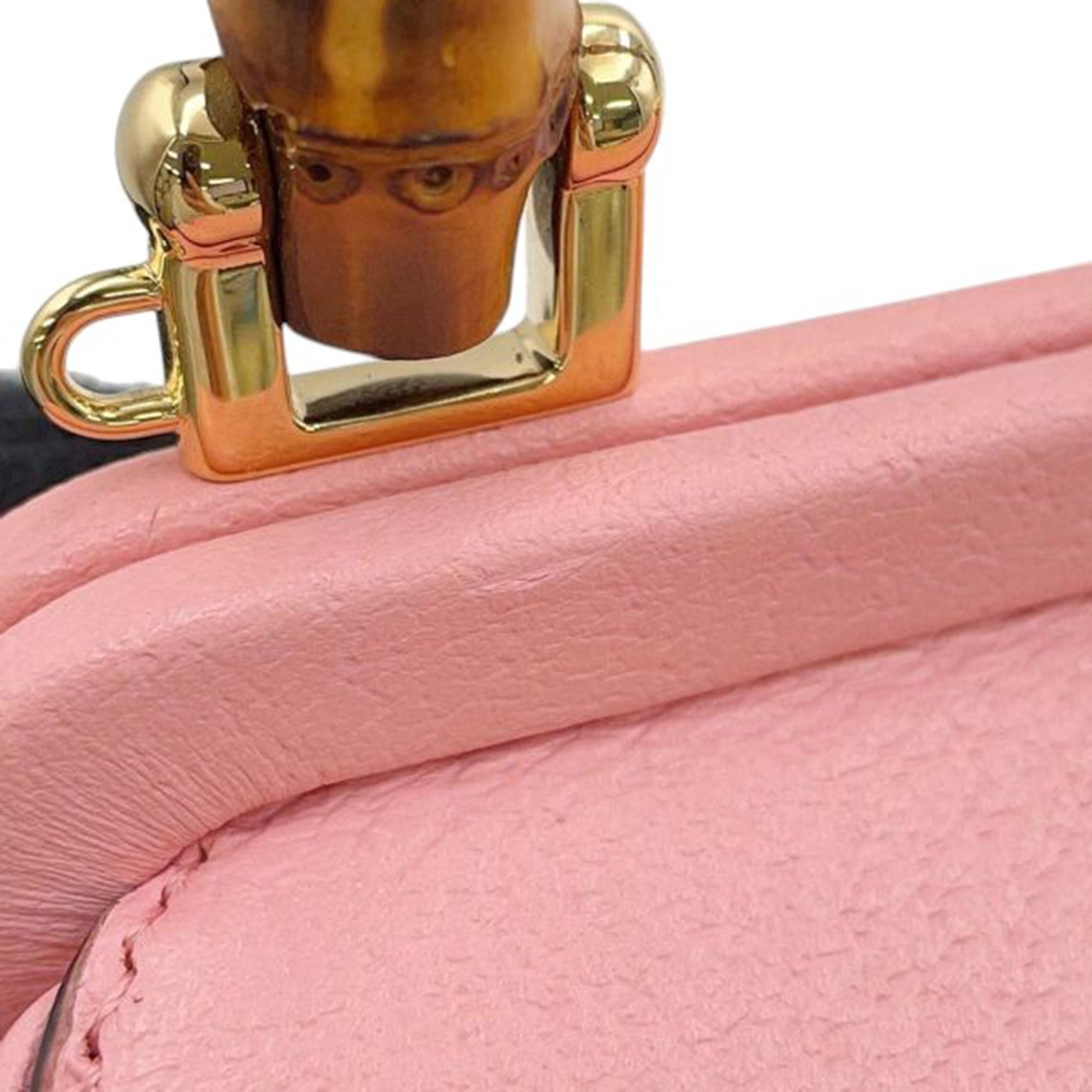 Gucci Mini Dollar Calfskin Bamboo Marina Bucket Bag