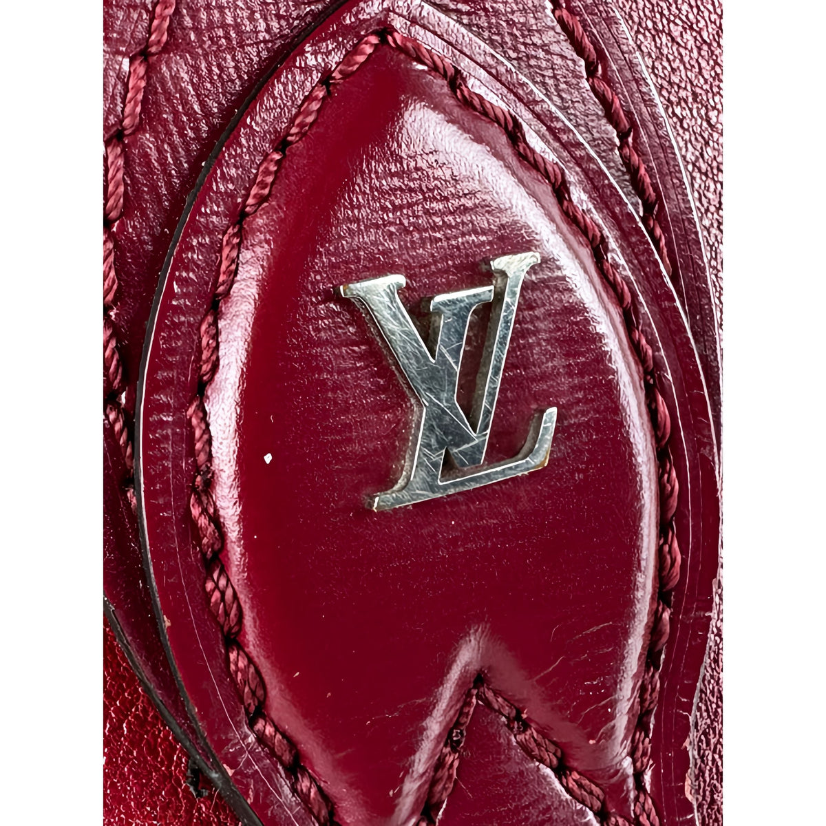 Louis Vuitton Calfskin Tambourin — Red