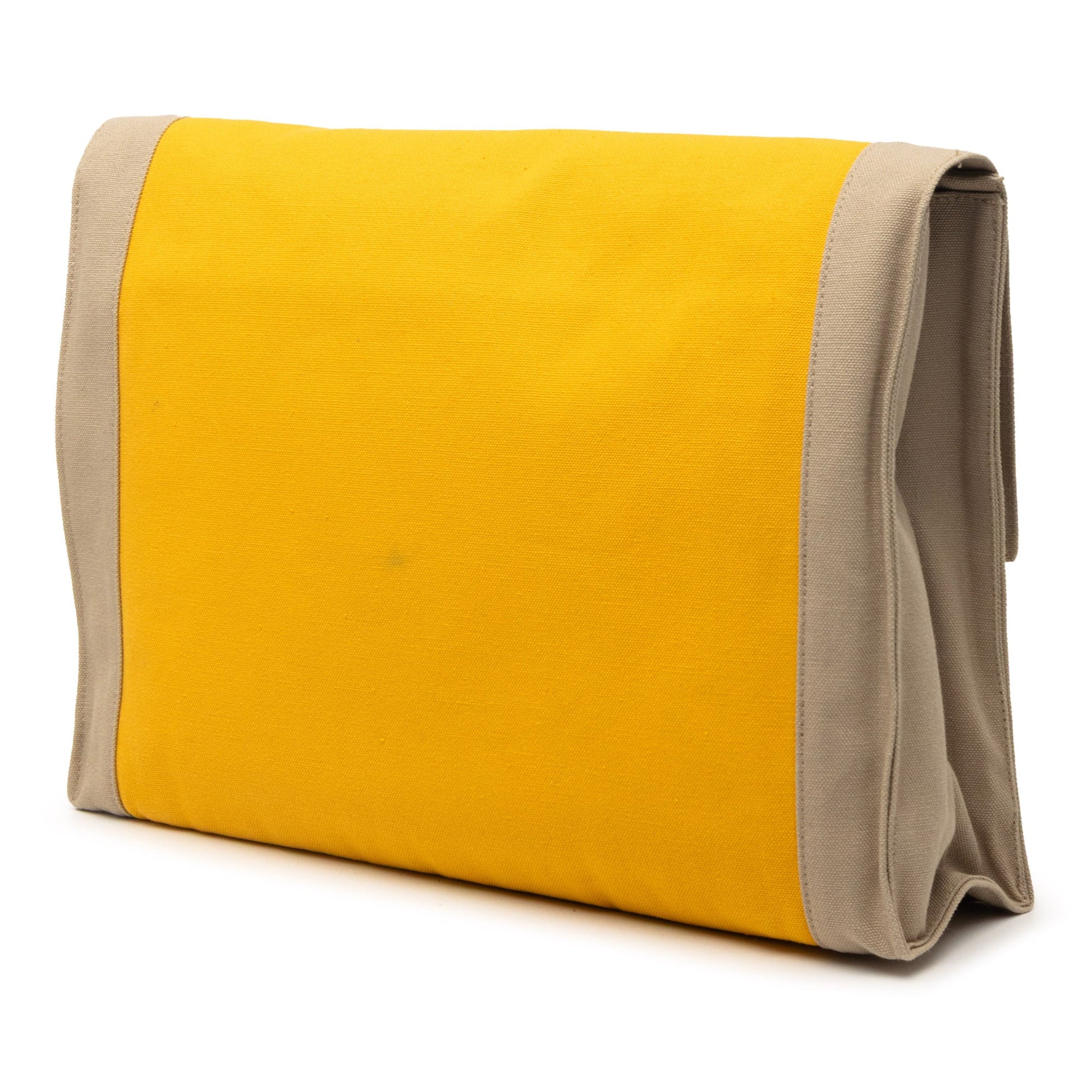 Bicolor Canvas Tapis de Selle Clutch