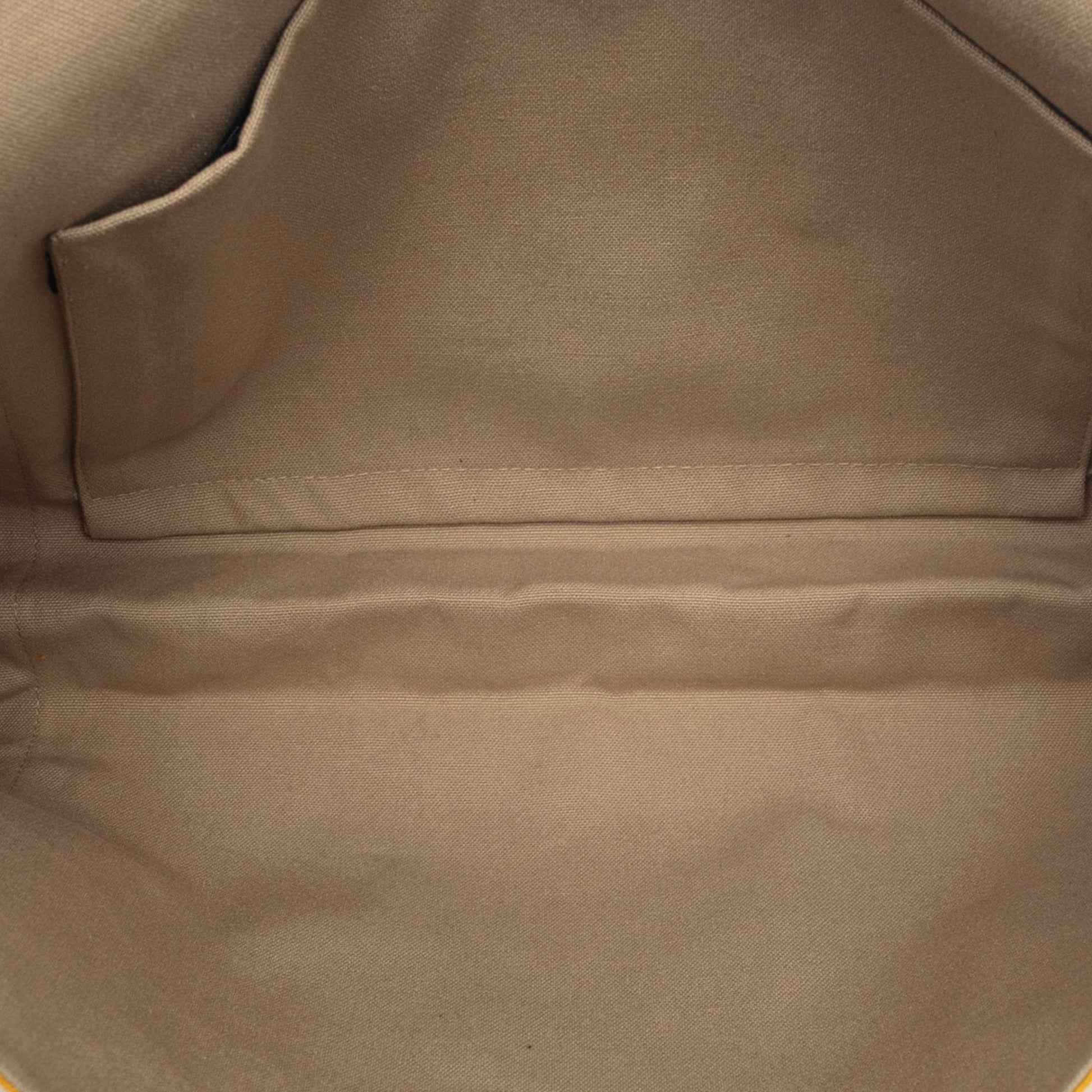 Bicolor Canvas Tapis de Selle Clutch