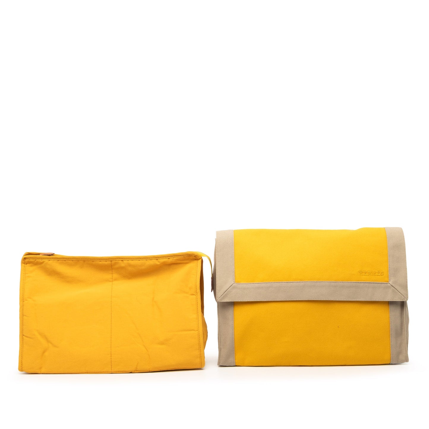 Bicolor Canvas Tapis de Selle Clutch