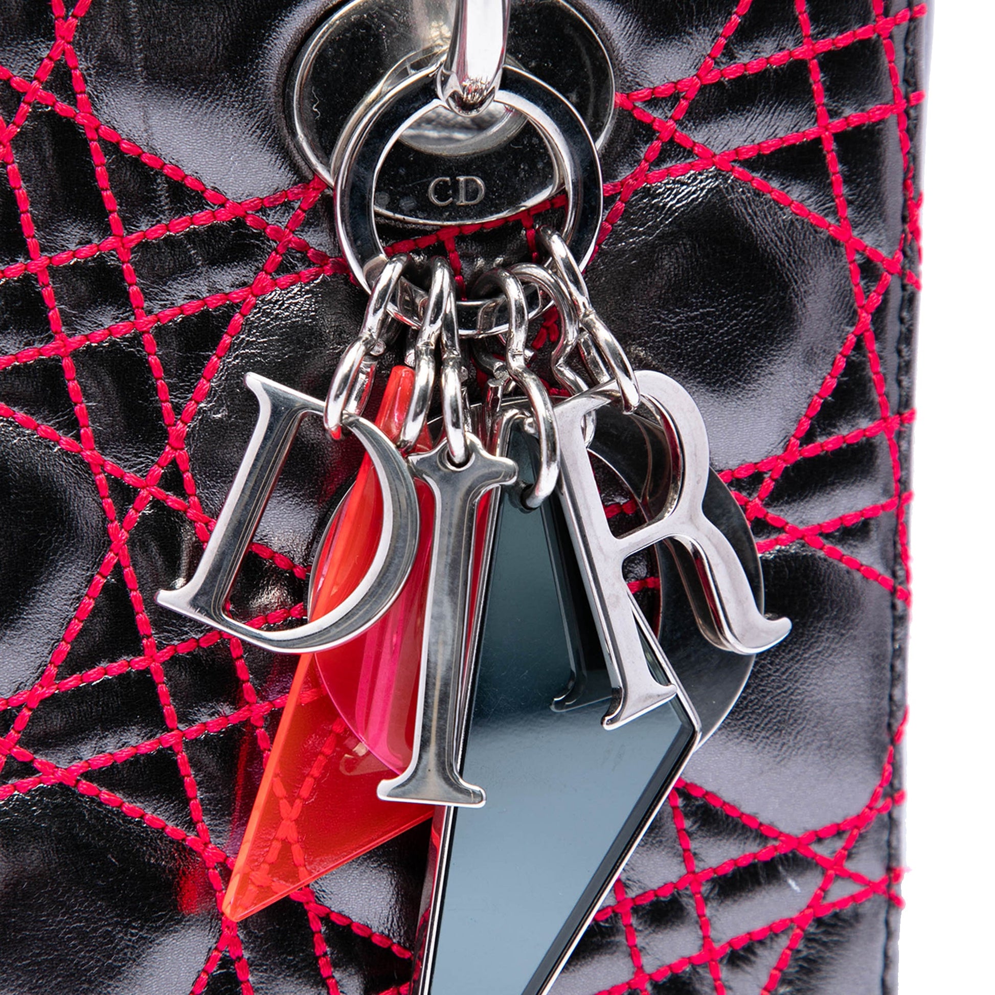 Dior Anselm Reyle Medium Metallic Lambskin Cannage Lady Dior