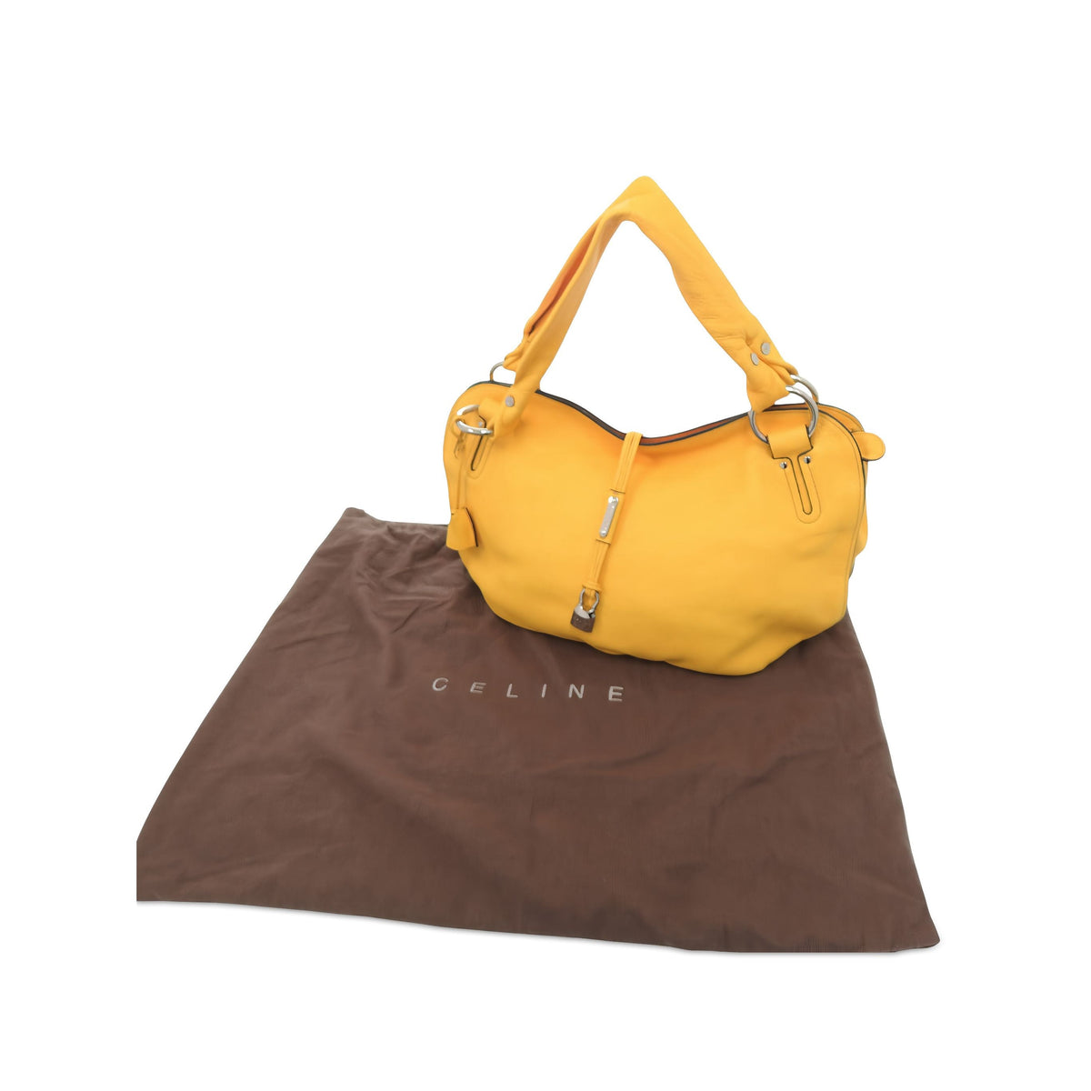 Celine Leather Bittersweet Hobo — Yellow