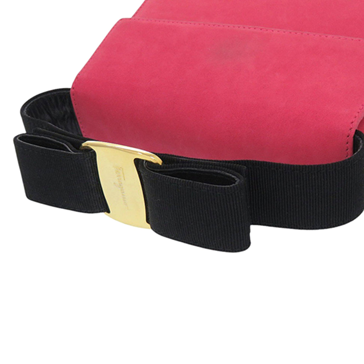 Ferragamo Suede Vara Bow Top Handle Bag