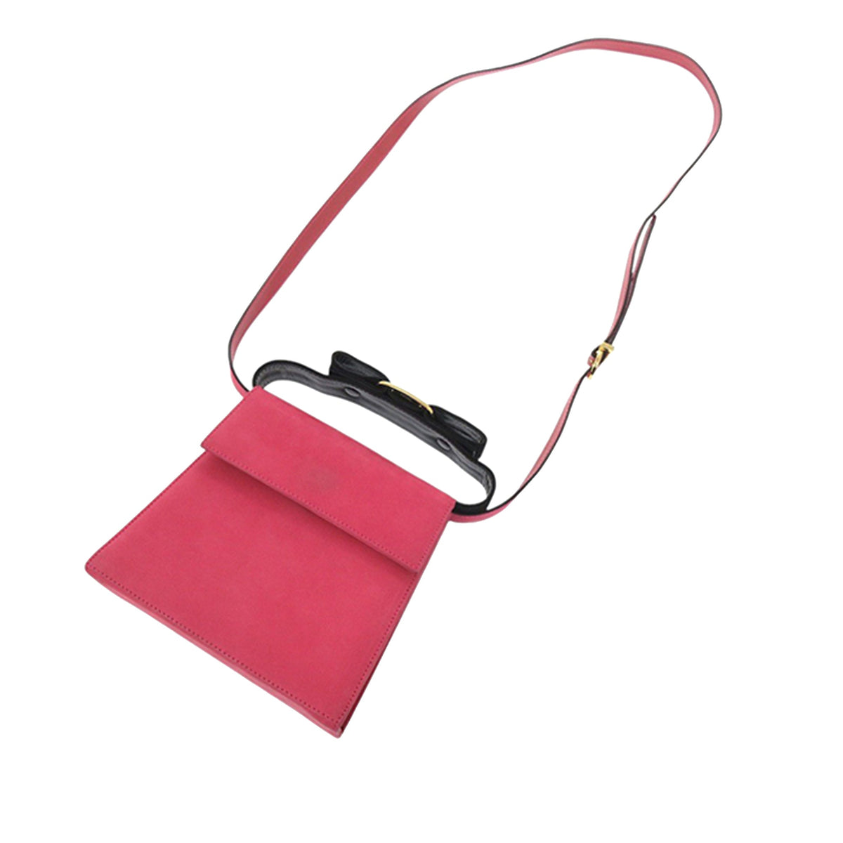 Ferragamo Suede Vara Bow Top Handle Bag