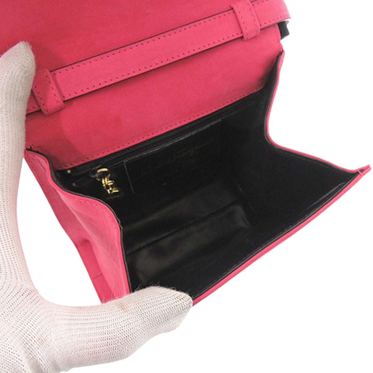 Ferragamo Suede Vara Bow Top Handle Bag