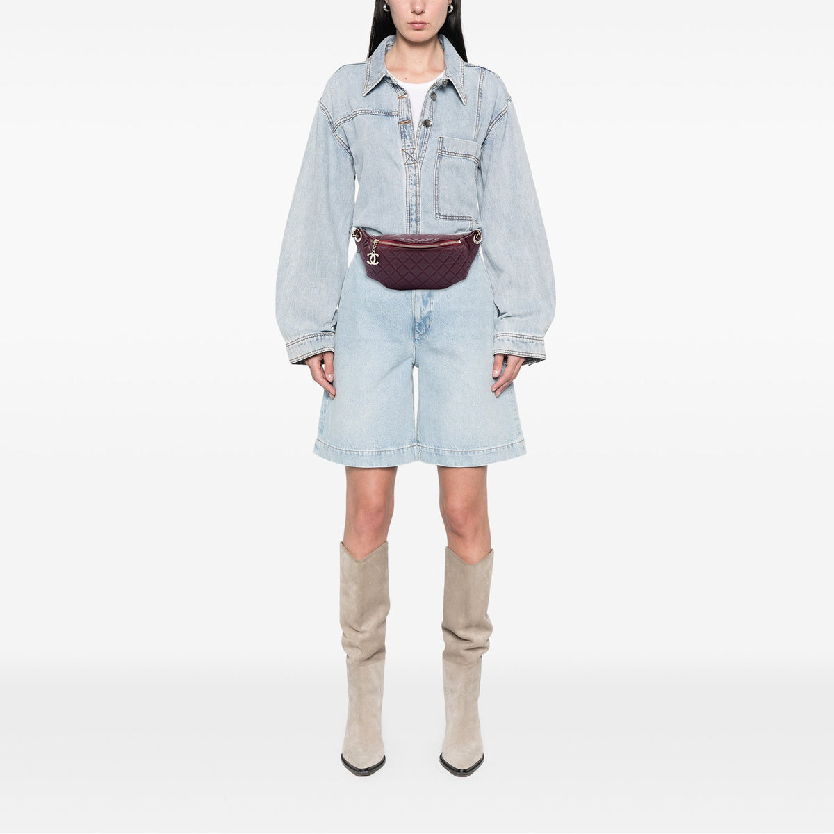 Chanel Quilted Calfskin Banane Waist Bag