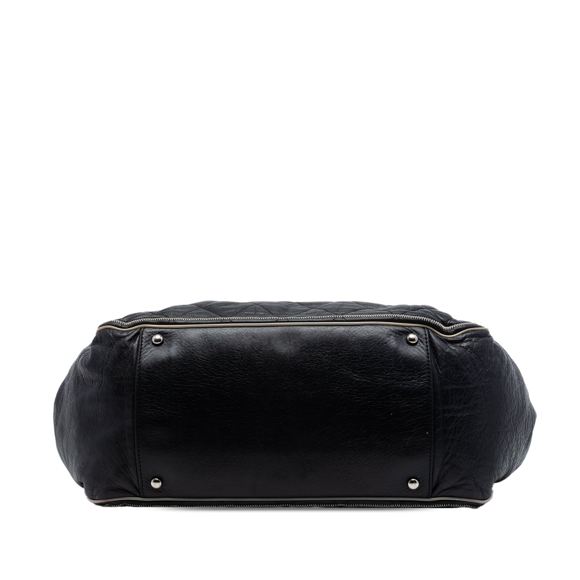 Chanel Quilted Lambskin East West Mademoiselle Accordion Flap
