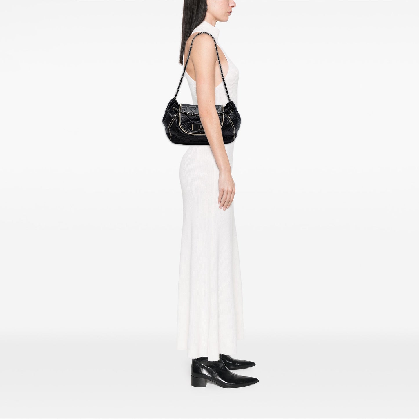 Chanel Quilted Lambskin East West Mademoiselle Accordion Flap
